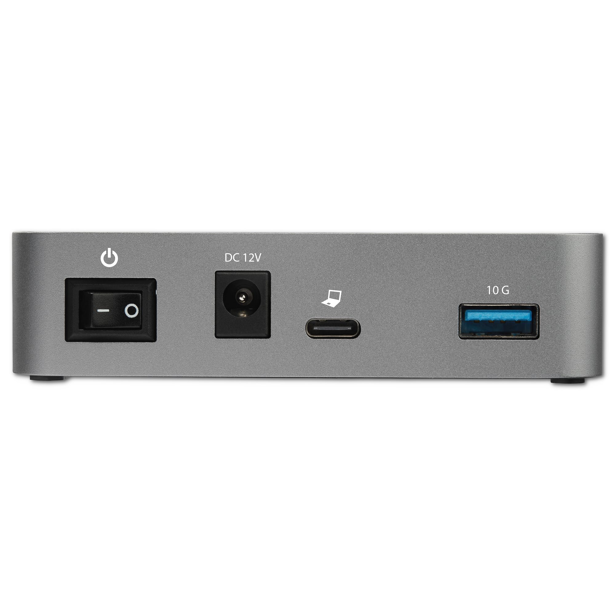 4ポートUSB-Cハブ／セルフパワー対応(ACアダプタ付属)／USB Type-C - 4x USB-A／USB 3.1/3.2 Gen 2  (10Gbps)／急速充電ポート搭載(USB BC Rev. 1.2準拠)