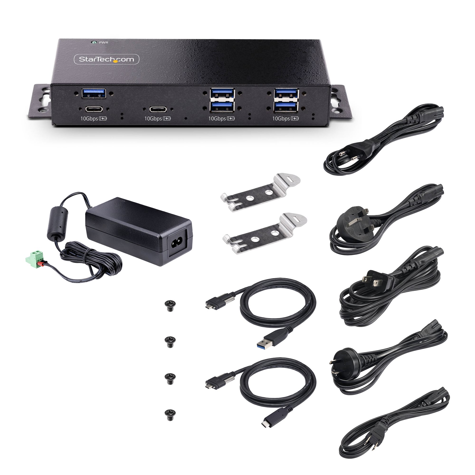 Add 7 external, wall mountable USB 3.2 (10Gbps) ports from a