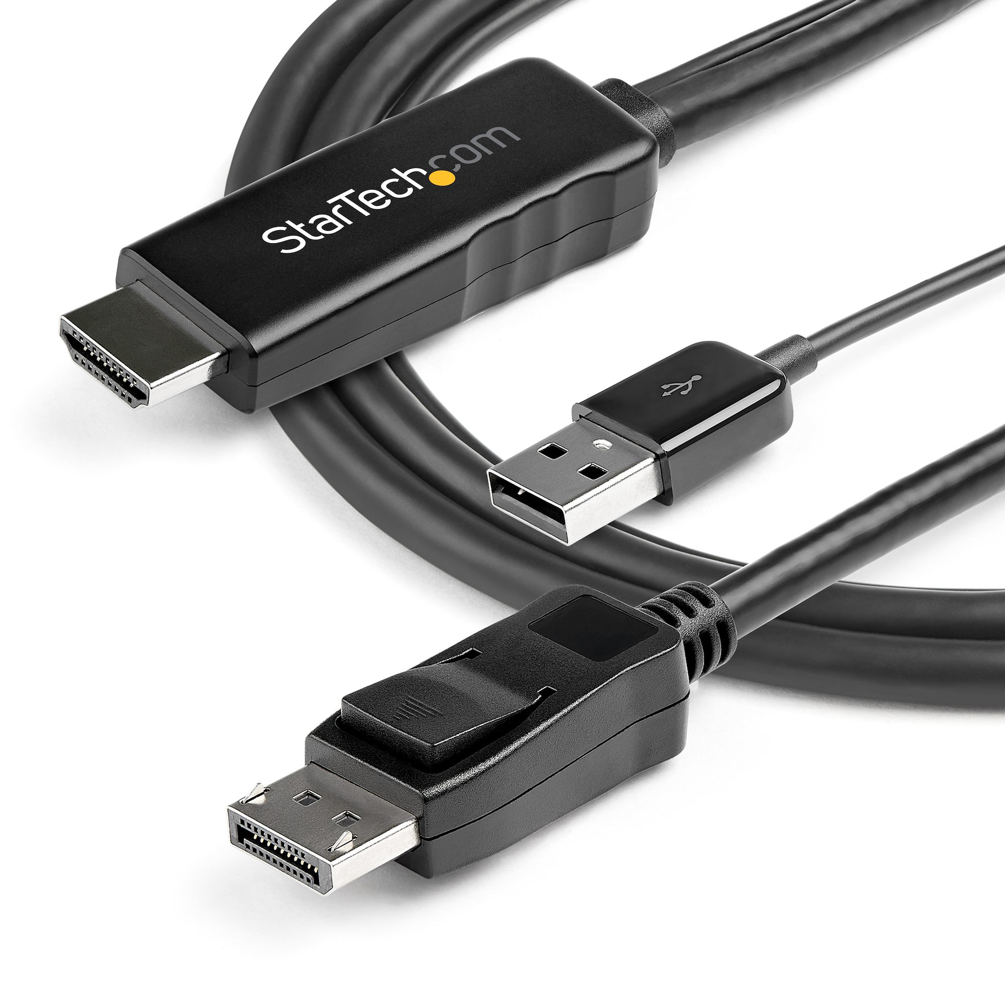 StarTech.com 16ft (5m) DisplayPort to HDMI Cable - 4K 30Hz - DisplayPort to  HDMI Adapter Cable - DP 1.2 to HDMI Monitor Cable Converter - Latching DP