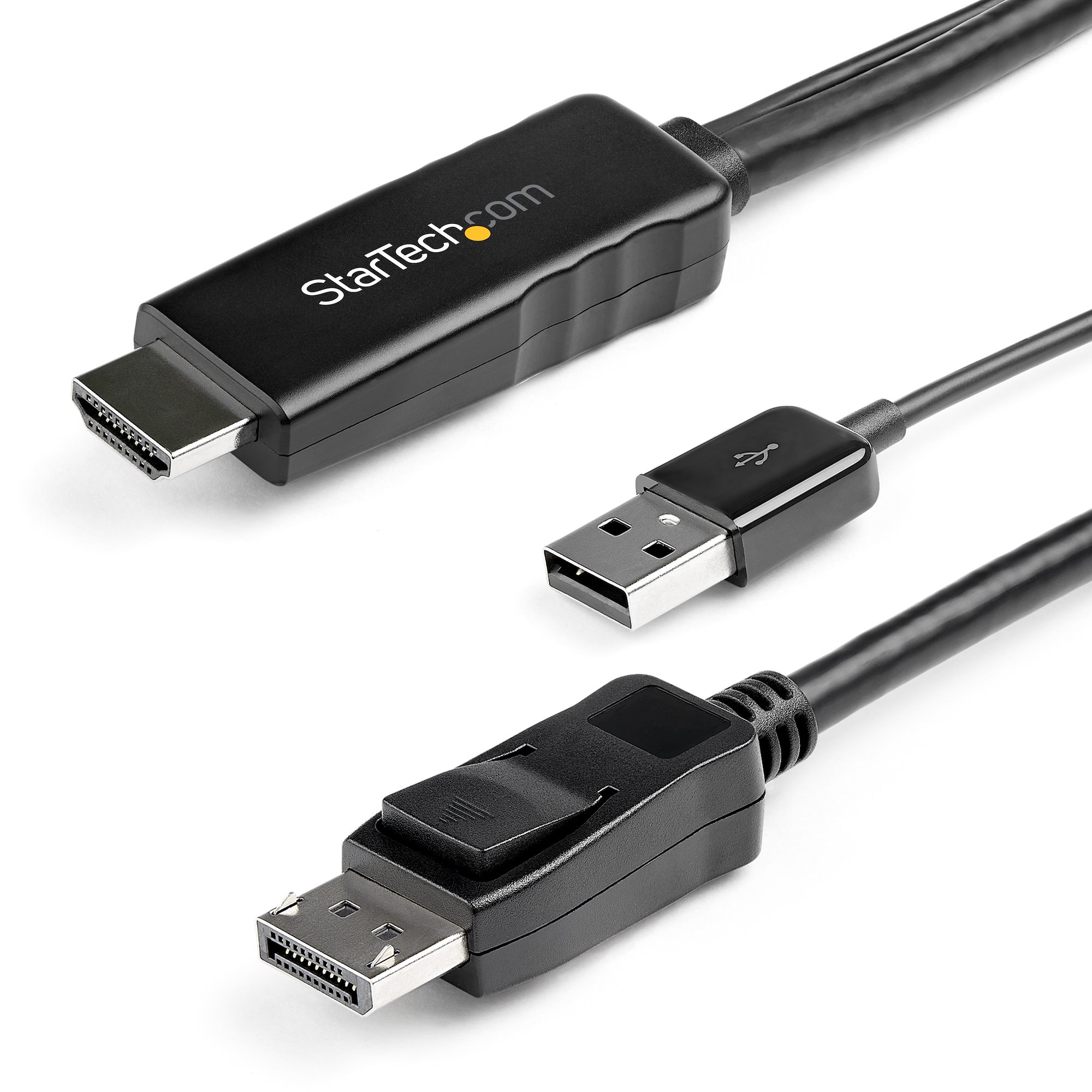 HDMI 1.4 - DisplayPort 1.2変換ケーブル／2m／4K30Hz／アクティブ／UHD対応／USBバスパワー／モニター  変換コネクター／ディスプレイ コンバーター