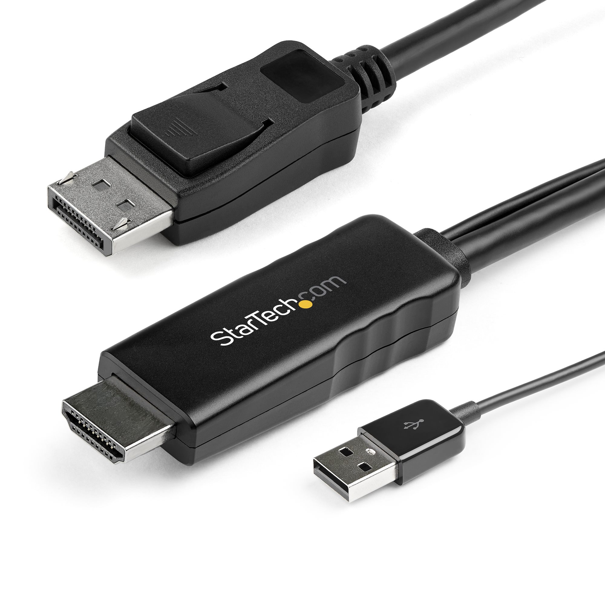 6ft (2m) HDMI to DisplayPort Cable 4K 30Hz - Active HDMI 1.4 to DP 1.2  Adapter Converter Cable with Audio - USB Powered - Mac & Windows - HDMI  Laptop