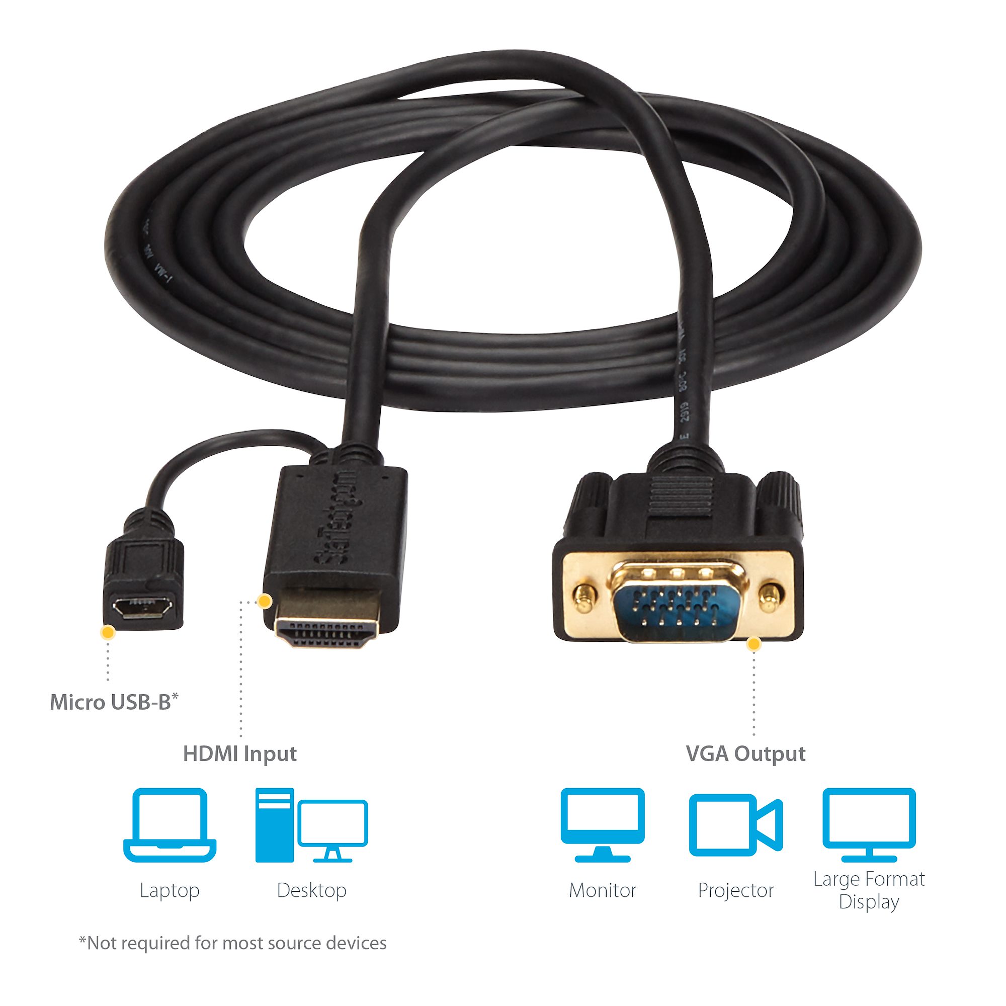 HDMI to VGA ケーブル1.8m 20本セット Amazon | HDMI VGA 変換ケーブル 1.8M 1080p@60Hz HDMI Dsub