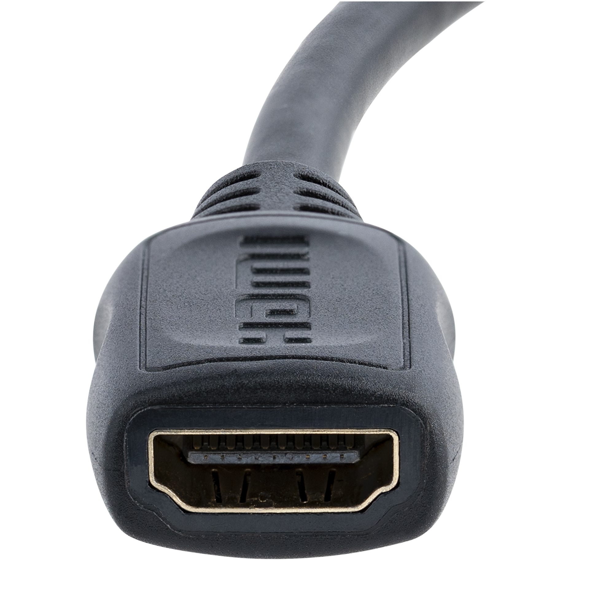 ミニHDMI - HDMI 変換アダプタケーブル／12cm／ハイスピード Mini HDMI - HDMI 1.4／4K30Hz／ミニHDMI  タイプC オス - HDMIメス／ブラック