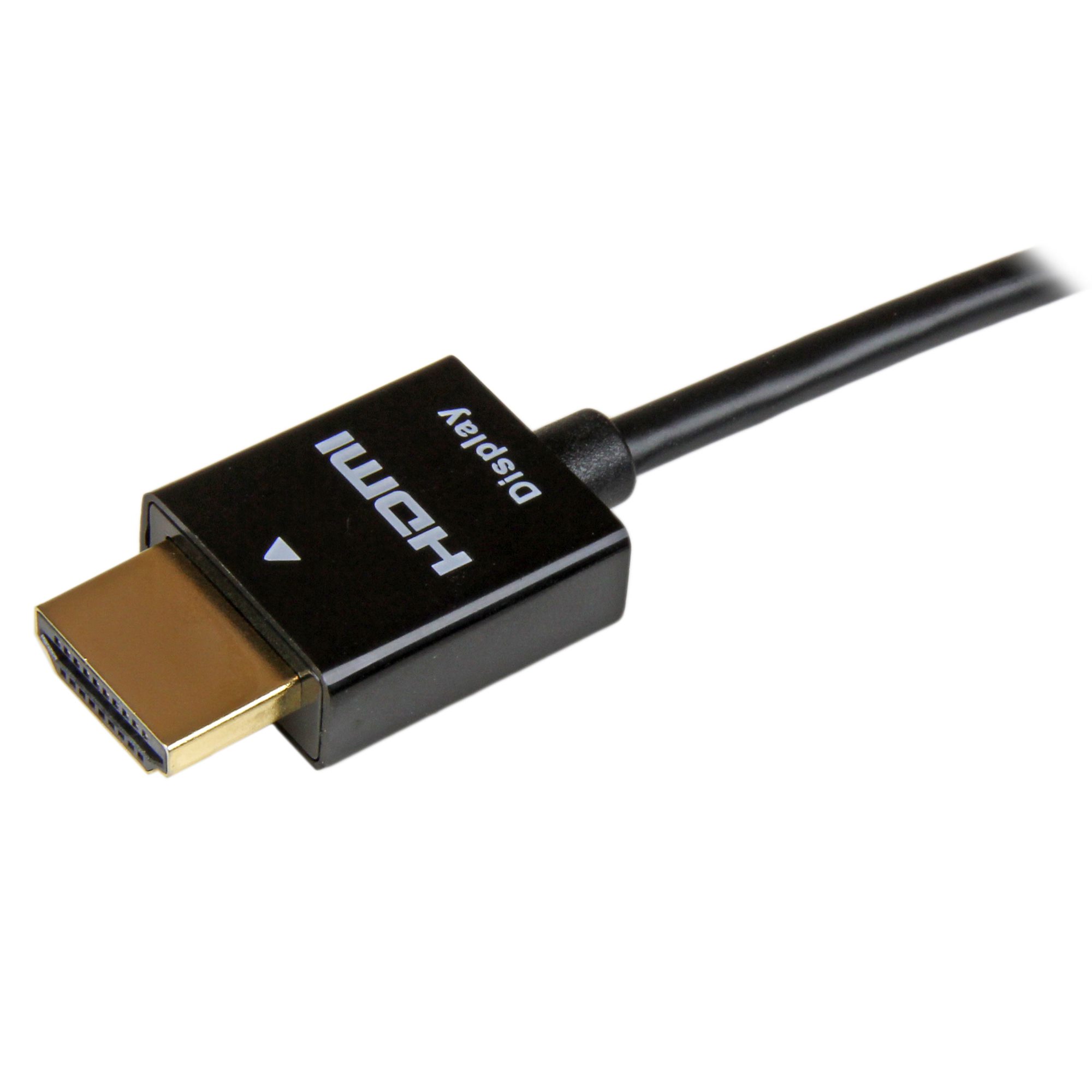 マイクロ HDMI - HDMI 変換ケーブル／5m／ハイスピード Micro HDMI - HDMI  1.4／イーサネット対応／アクティブケーブル／4K30Hz／マイクロHDMI タイプD オス - HDMI オス