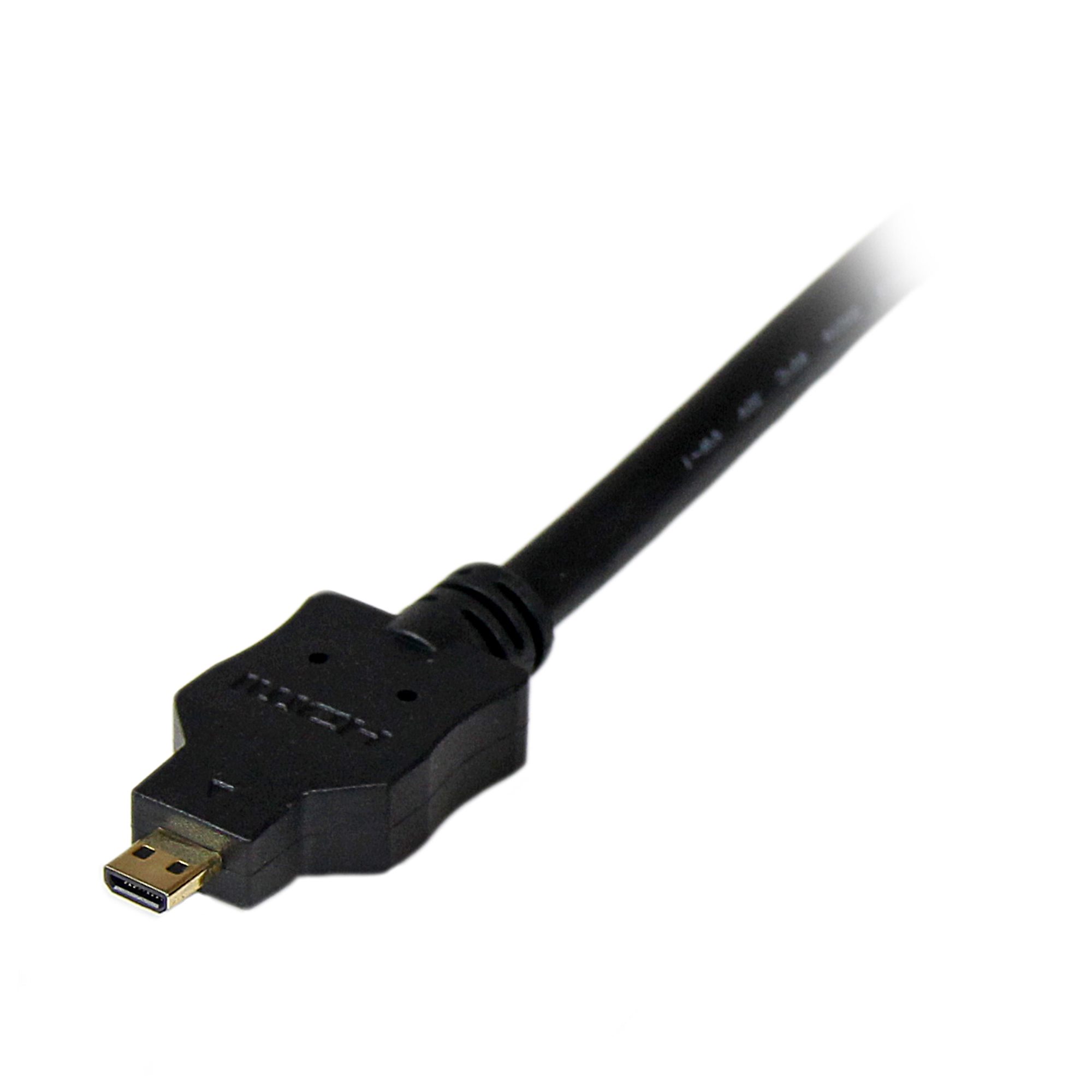 マイクロHDMI - DVI 変換ケーブル／2m／1920x1200p（1080p）60Hz／Micro HDMI タイプD -  DVI-Dシングルリンク／オス - オス／ブラック／モニター アダプター コード／ディスプレイ コンバーター