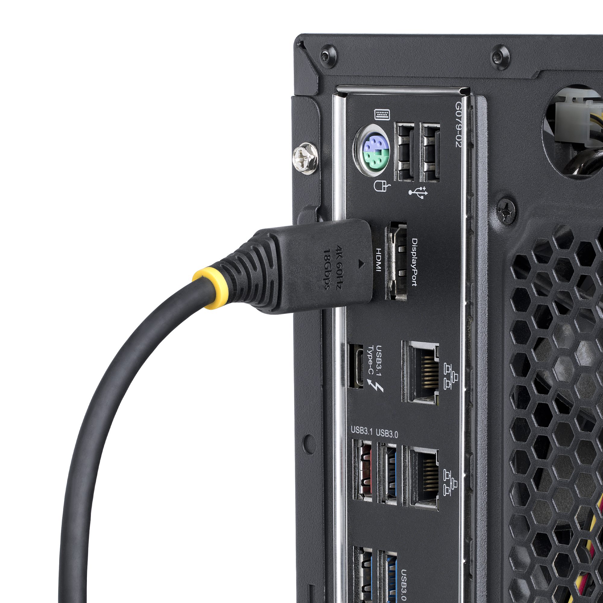 Cablecc Cavo HDMI 2.0 A Spirale Elasticizzato 4K 60Hz - Connettori Maschio-Maschio Con Angolo Retto 90° Per Monitor, TV, PC Portatile