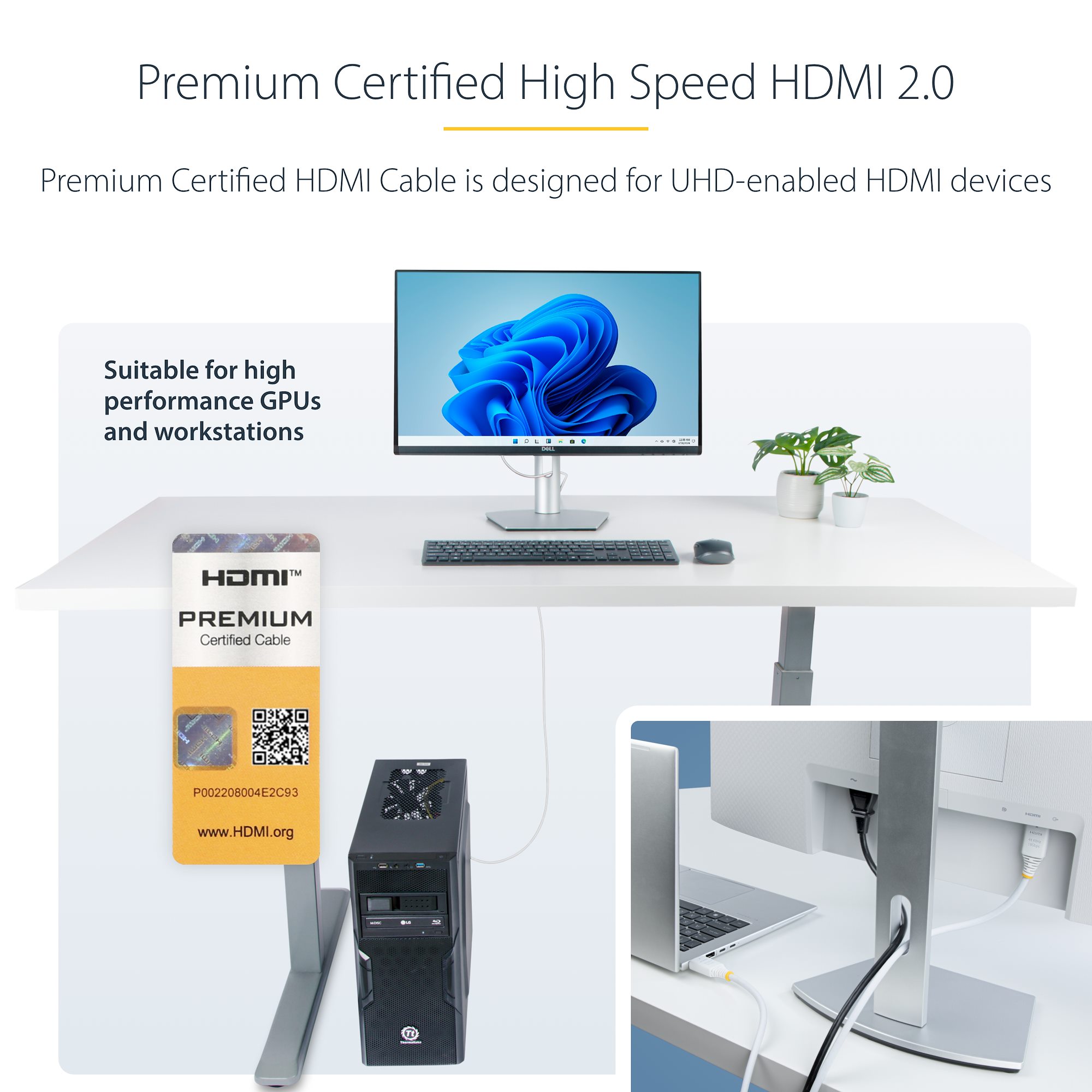Connect reliably between HDMI UHD devices using this Premium
