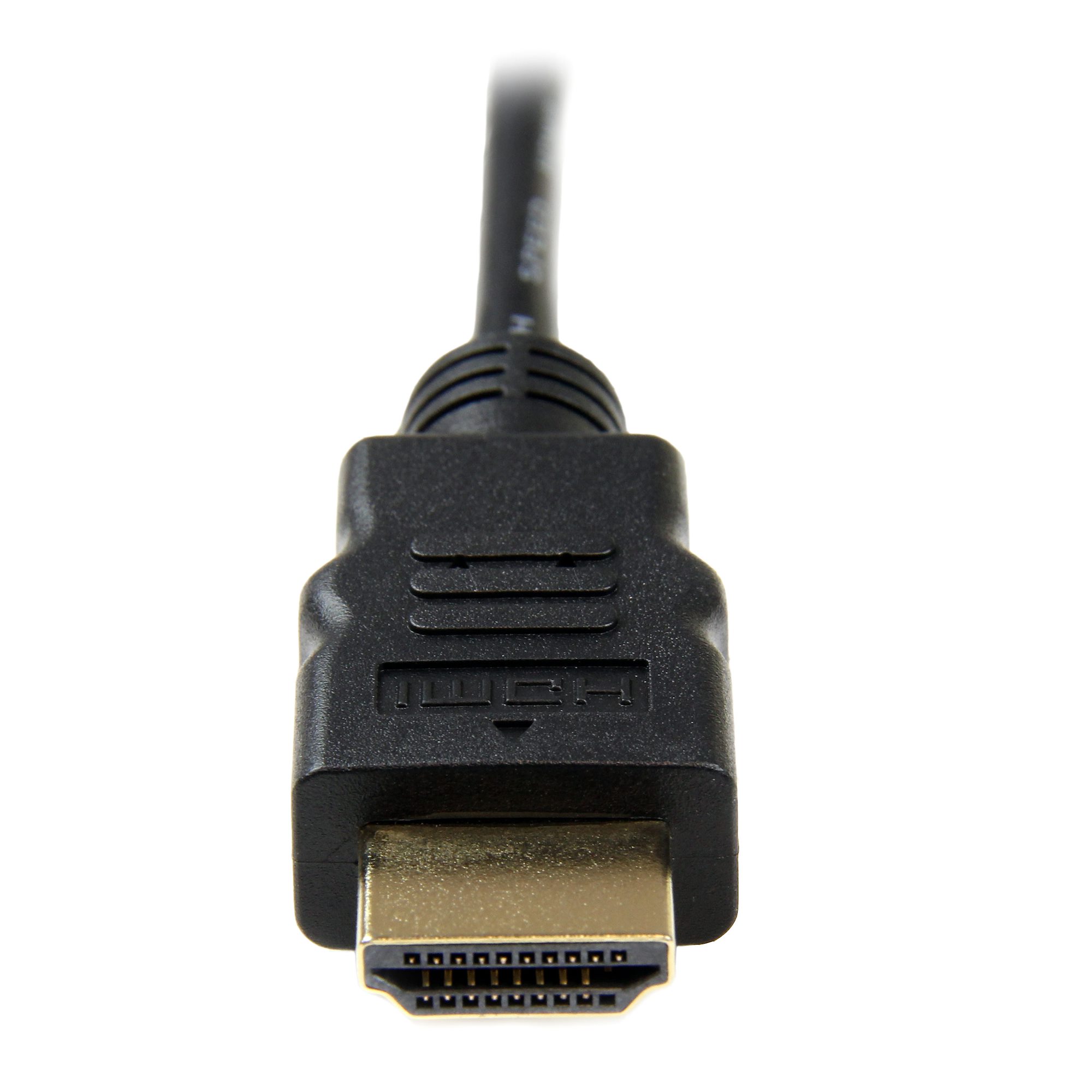 Black F/M StarTech.com HDADFM5IN 5-Inch High Speed HDMI Adapter Cable with Ethernet to HDMI Micro 