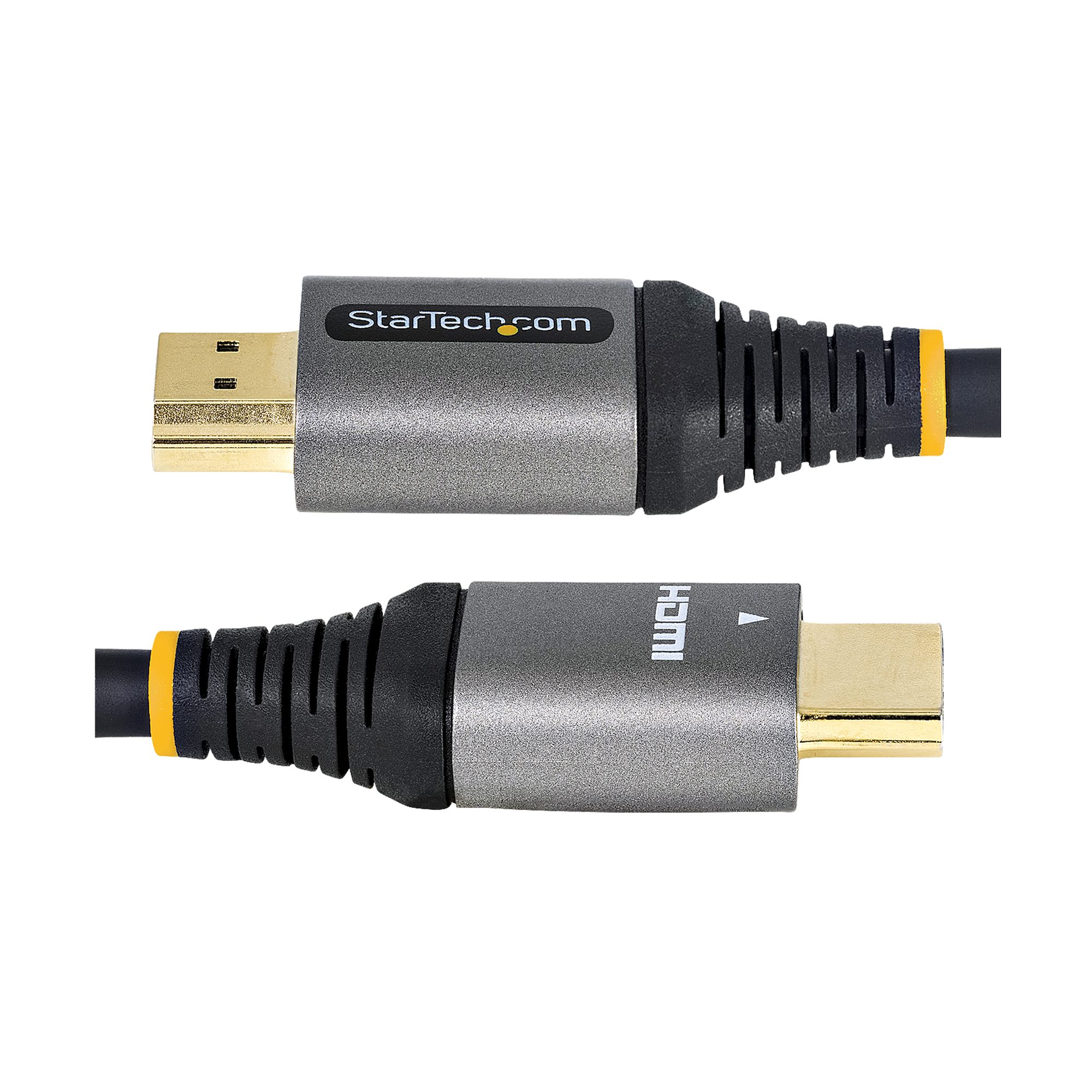 StarTech.com Cable de ahorro de puerto HDMI de alta velocidad de 6 pulgadas  con 4K 60Hz - Cable adaptador corto HDMI 2.0 macho a hembra - Extensor de