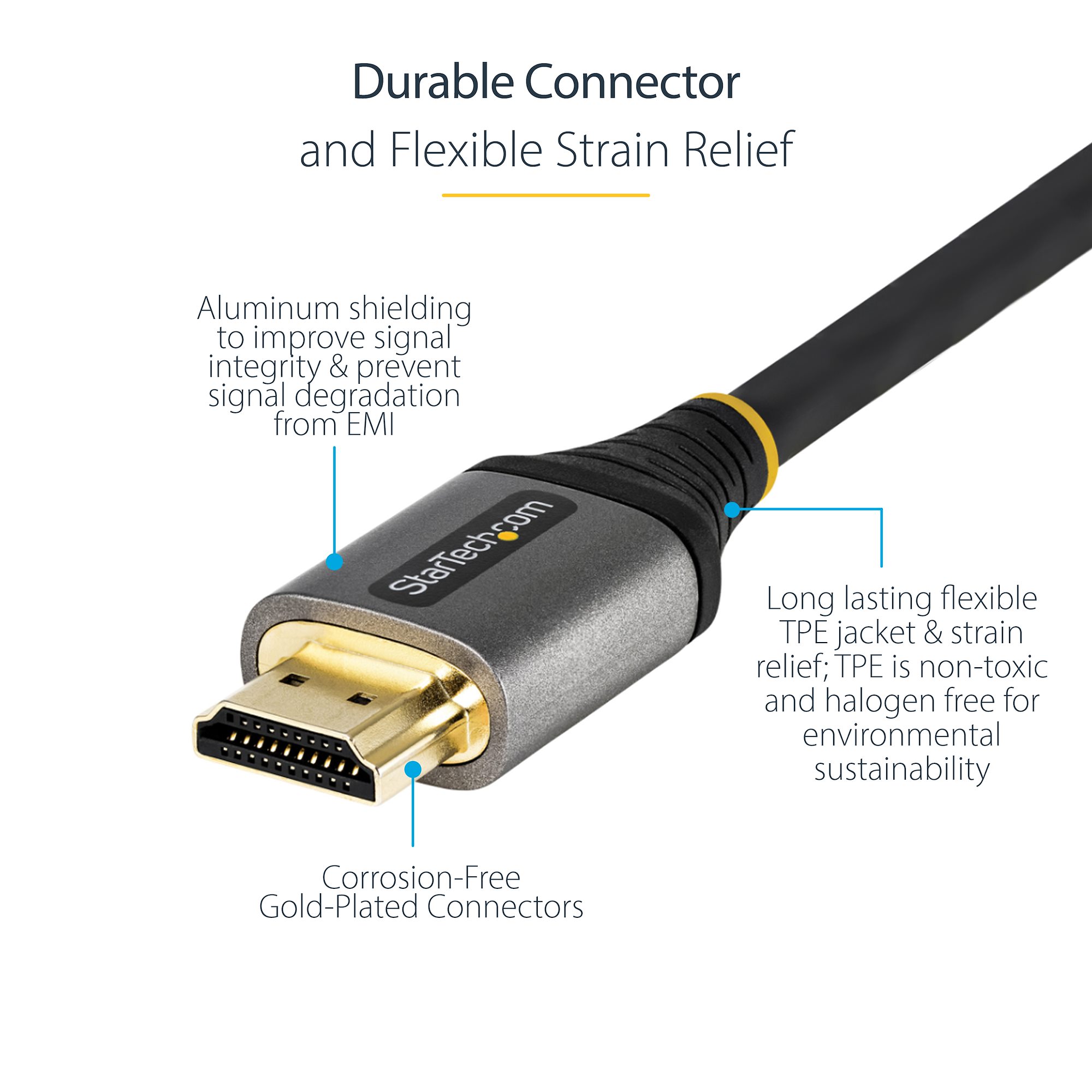 プレミアムハイ スピードHDMI2.0ケーブル／50cm／4K60Hz／ブラック - HDMI®ケーブル& HDMIアダプタ |  StarTech.com 日本