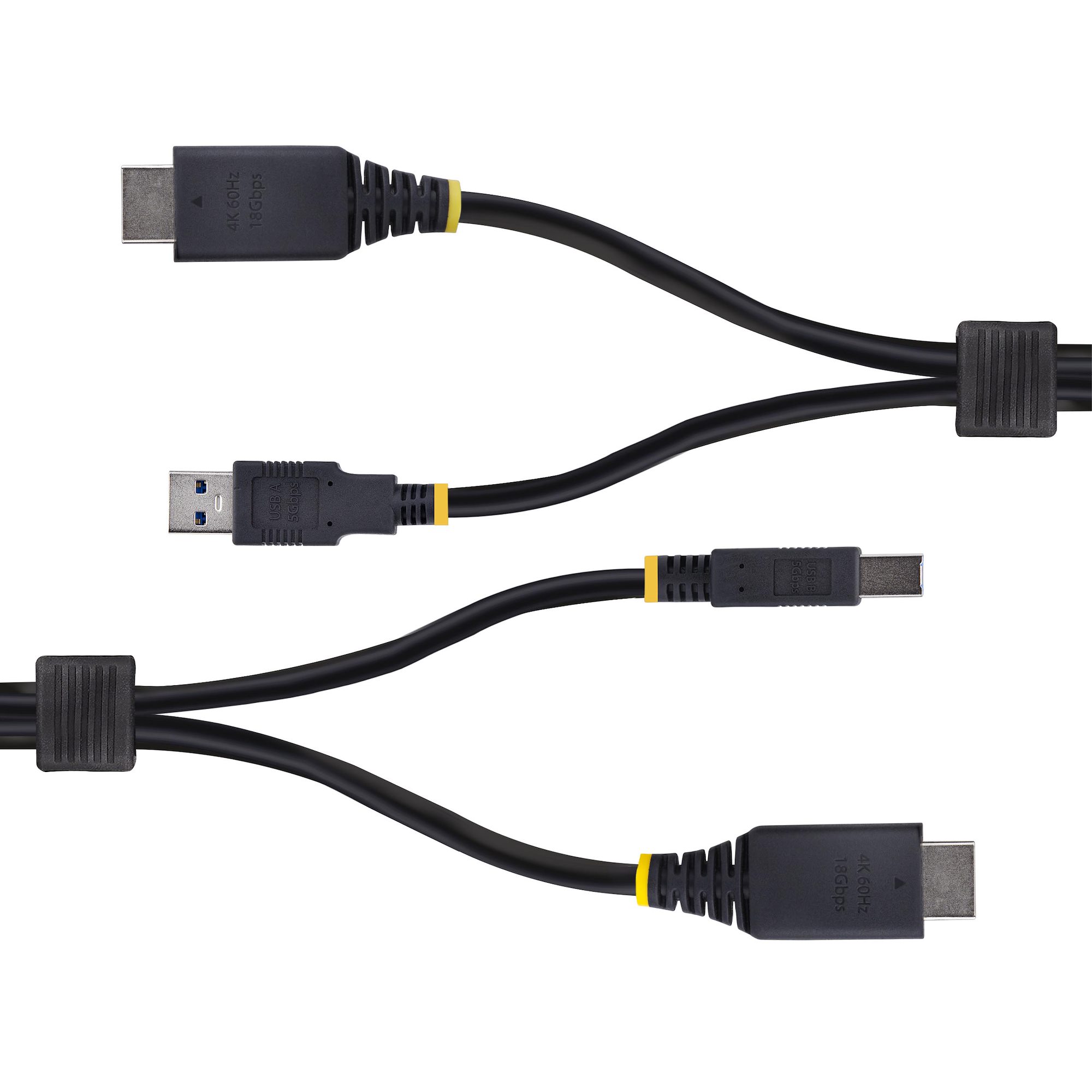 HDMI 4K60HzとUSB 5Gbpsケーブルを1つに統合し、コンピューターとKVM 