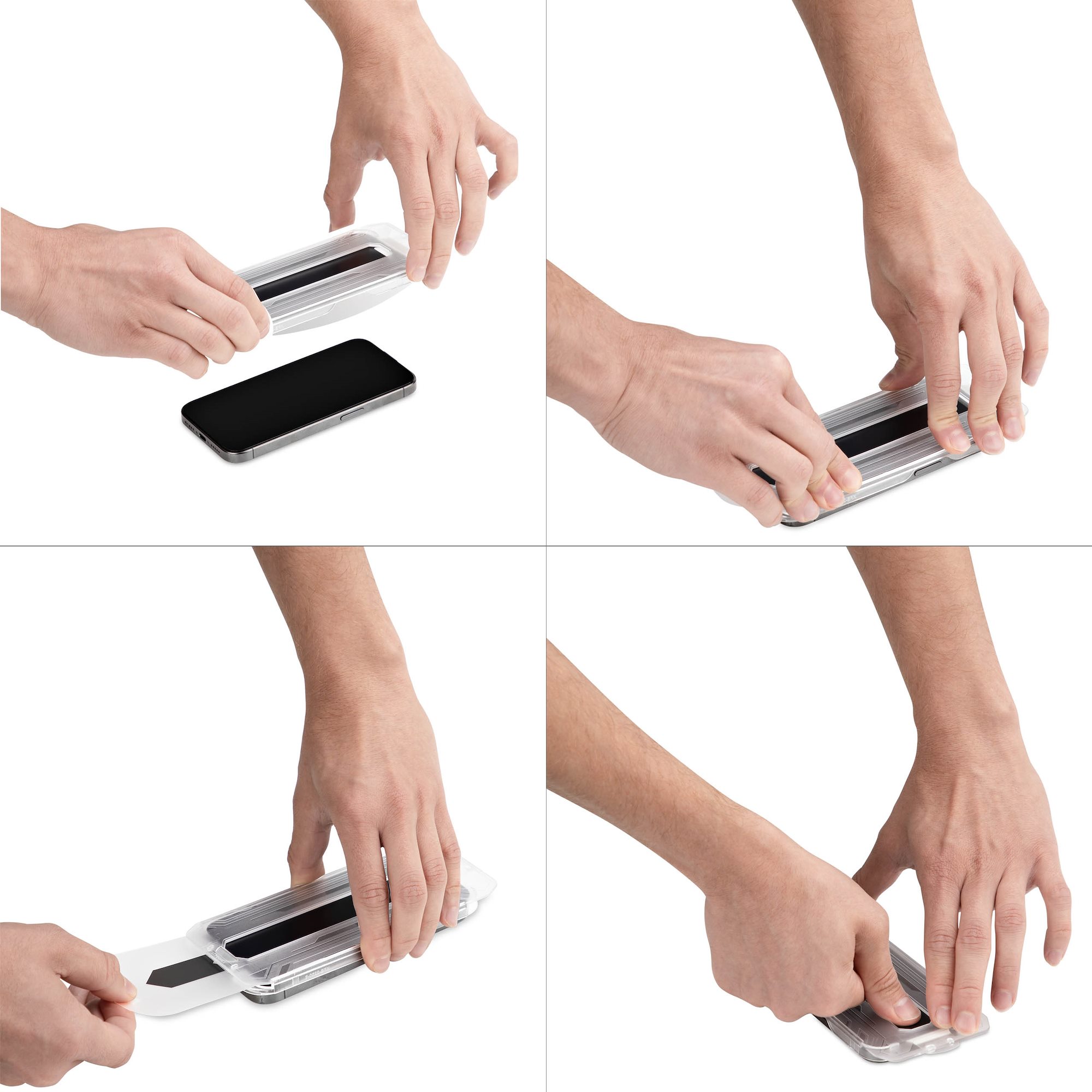 iPhone 16 Plus専用ガラスフィルム／4方向プライバシー／視野角60度