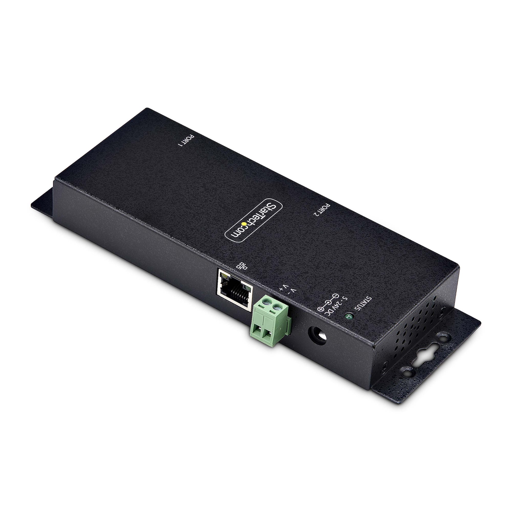 2-Port Serial to Ethernet Adapter, IP Serial Device Server