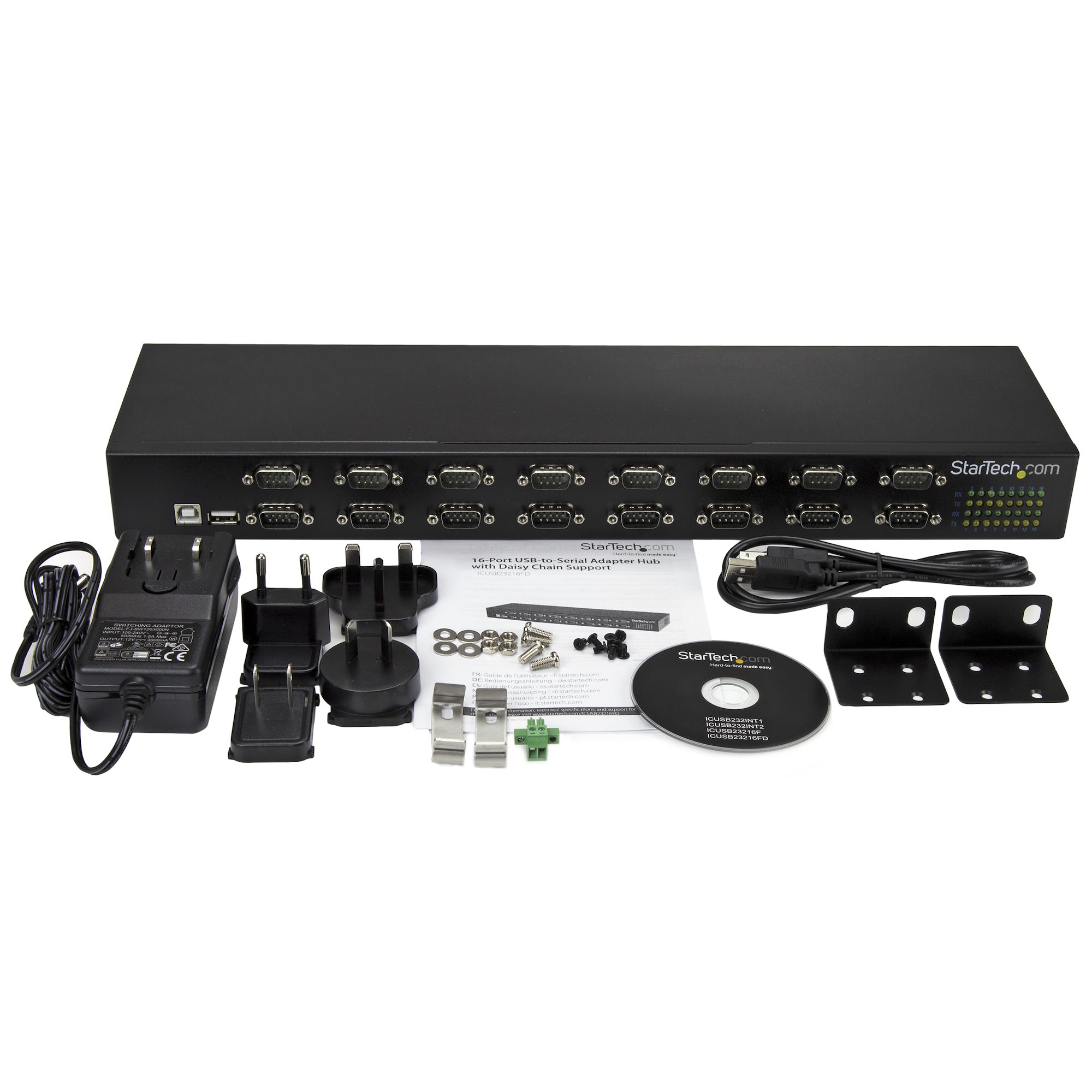 emne amerikansk dollar Uberettiget 16 Port USB to Serial RS232 Adapter Hub - Serial Cards & Adapters |  StarTech.com