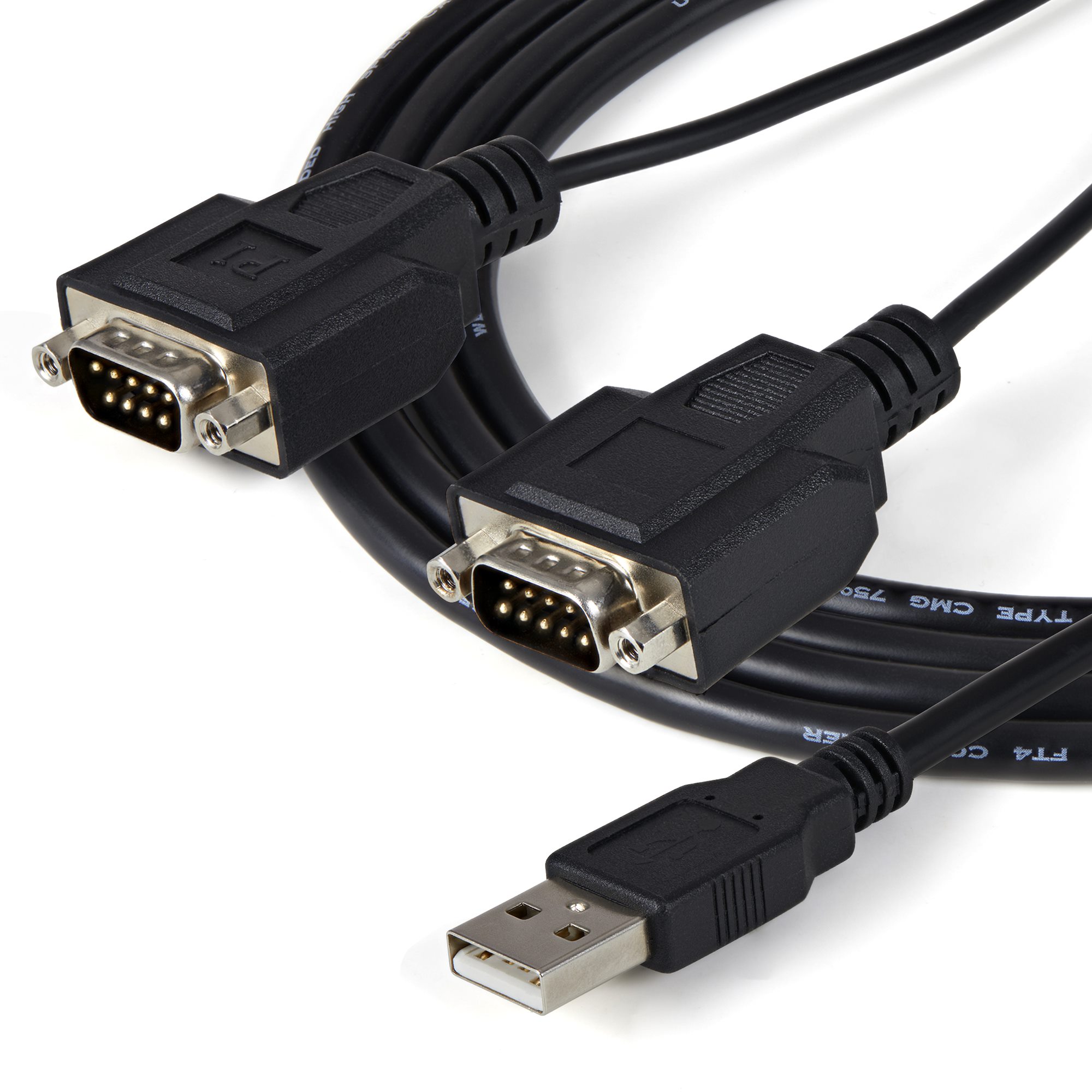 2ポートUSB－RS232Cシリアル変換ケーブル 1x USB A－2x DB9 シリアルカード  アダプタ 日本