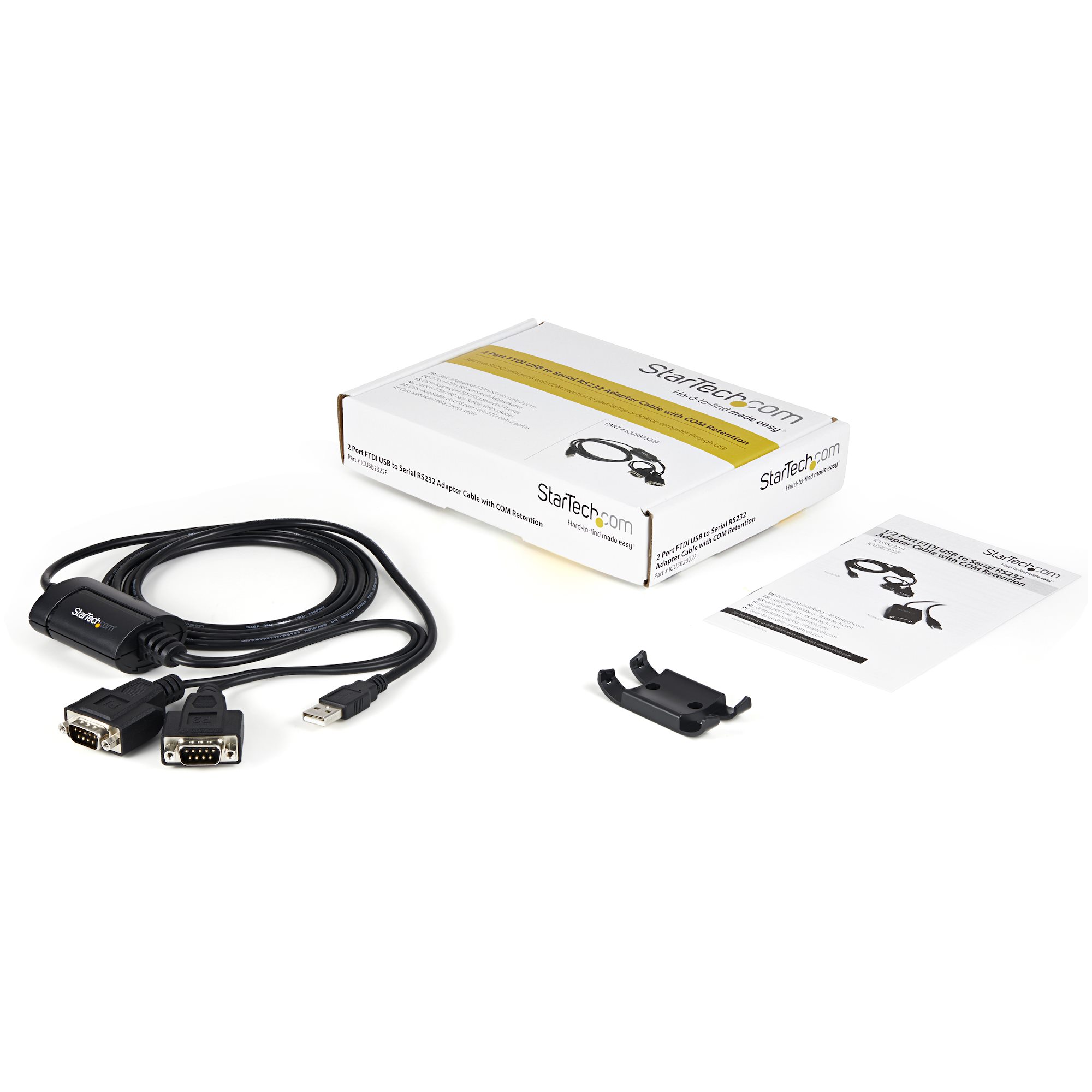 Cavo Adattatore DTECH USB A Seriale RS232 DB9 Maschio, Chip FT232RL, 2 Metri, Per Windows, Mac, Linux
