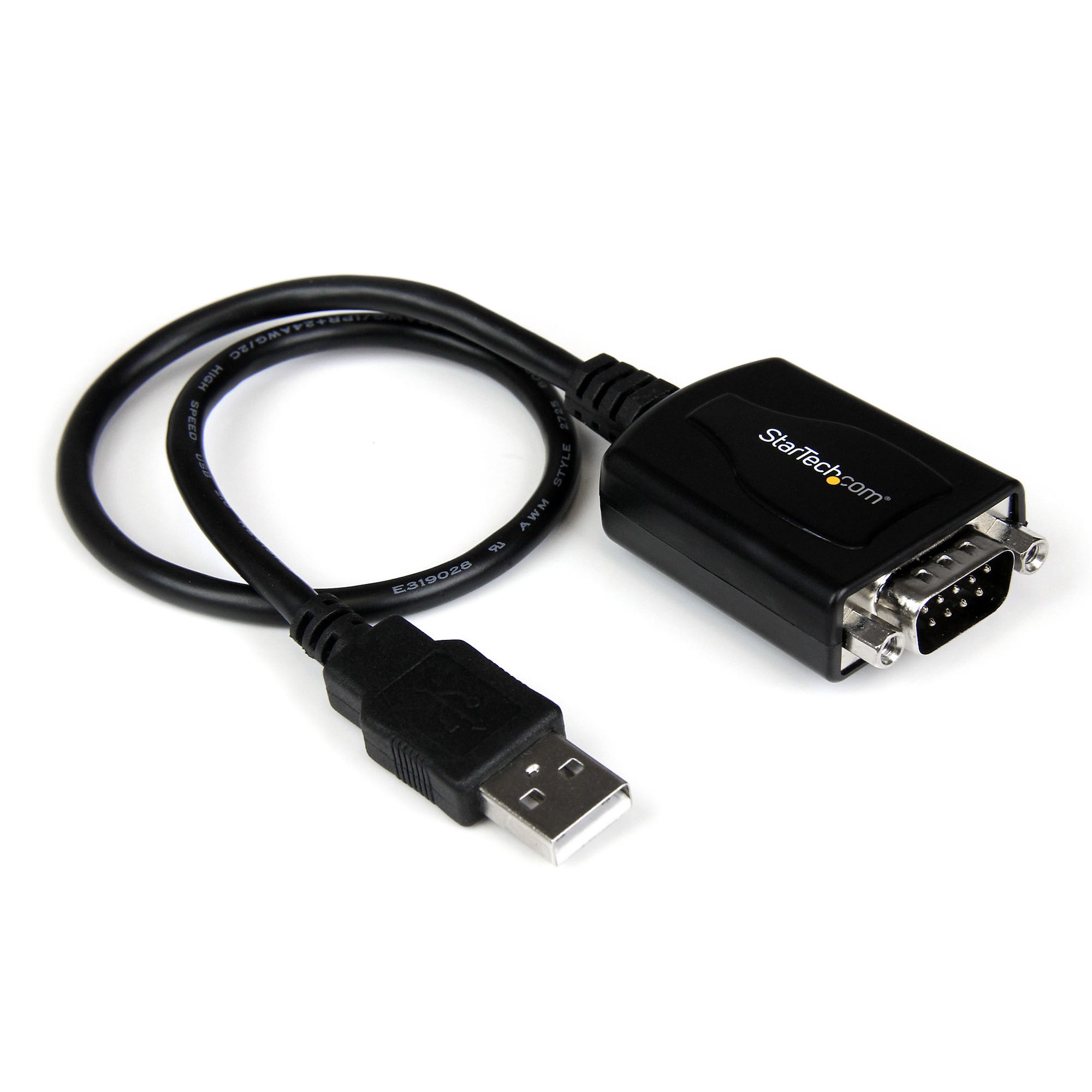 USB - RS232C シリアル変換ケーブル／USB 2.0接続／30cm／1ポート D-Sub 9 ピン／Type-A オス - DB9  オス／COMポート番号保持機能／各種OS対応／シリアルコンバーター アダプター／バーコードスキャナー レシートプリンター対応