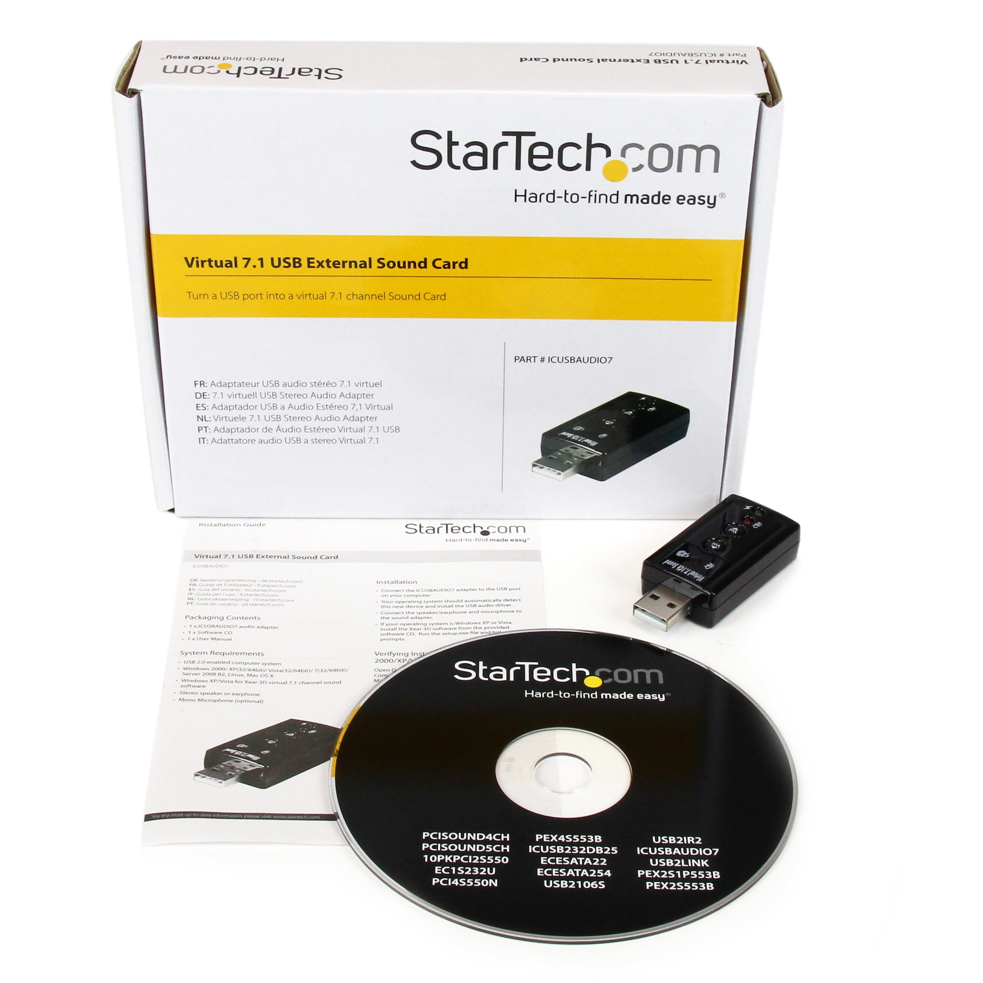 Tarjeta de Sonido Externa Startech USB 7.1 con Audio Digital SPDIF