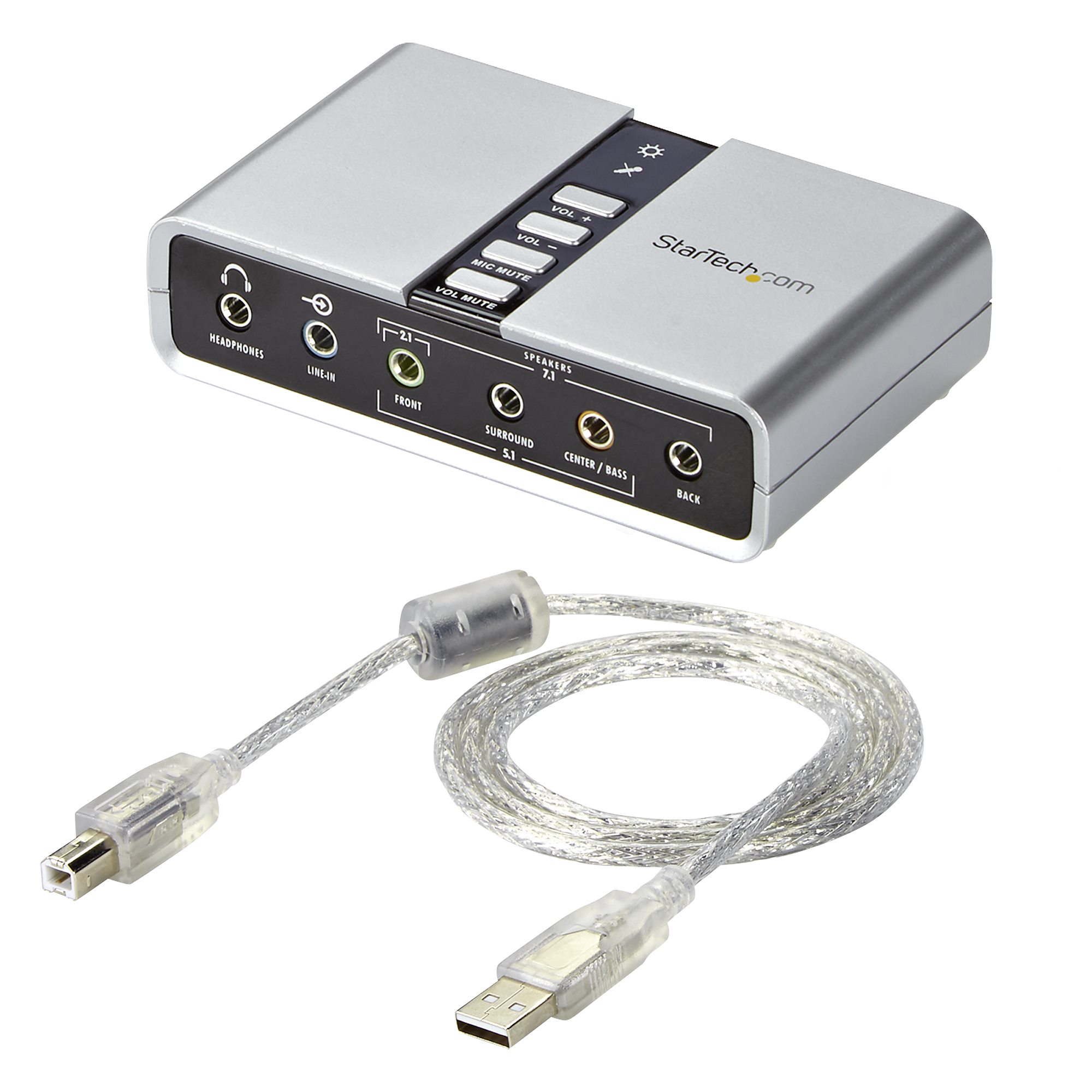 PowerDeWise Adaptador de tarjeta de sonido externa USB - Adaptador de audio  USB A, tarjeta de sonido externa, Plug & Play con conector de micrófono de