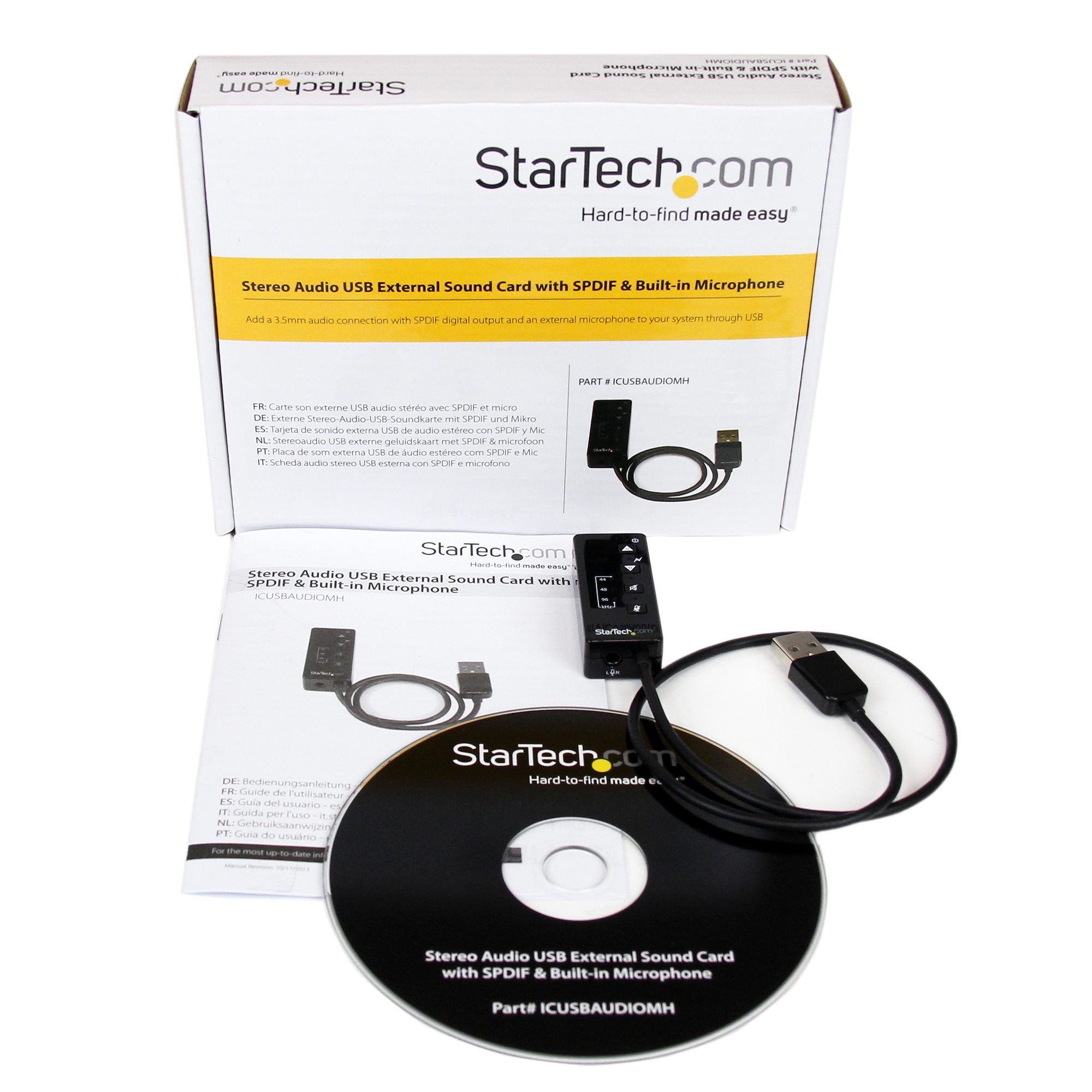 StarTech.com Carte Son Externe USB sortie SPDIF Audio Numerique -  Convertisseur DAC USB Audio - Enregistrement 96KHz/24-bit (ICUSBAUDIO2D)