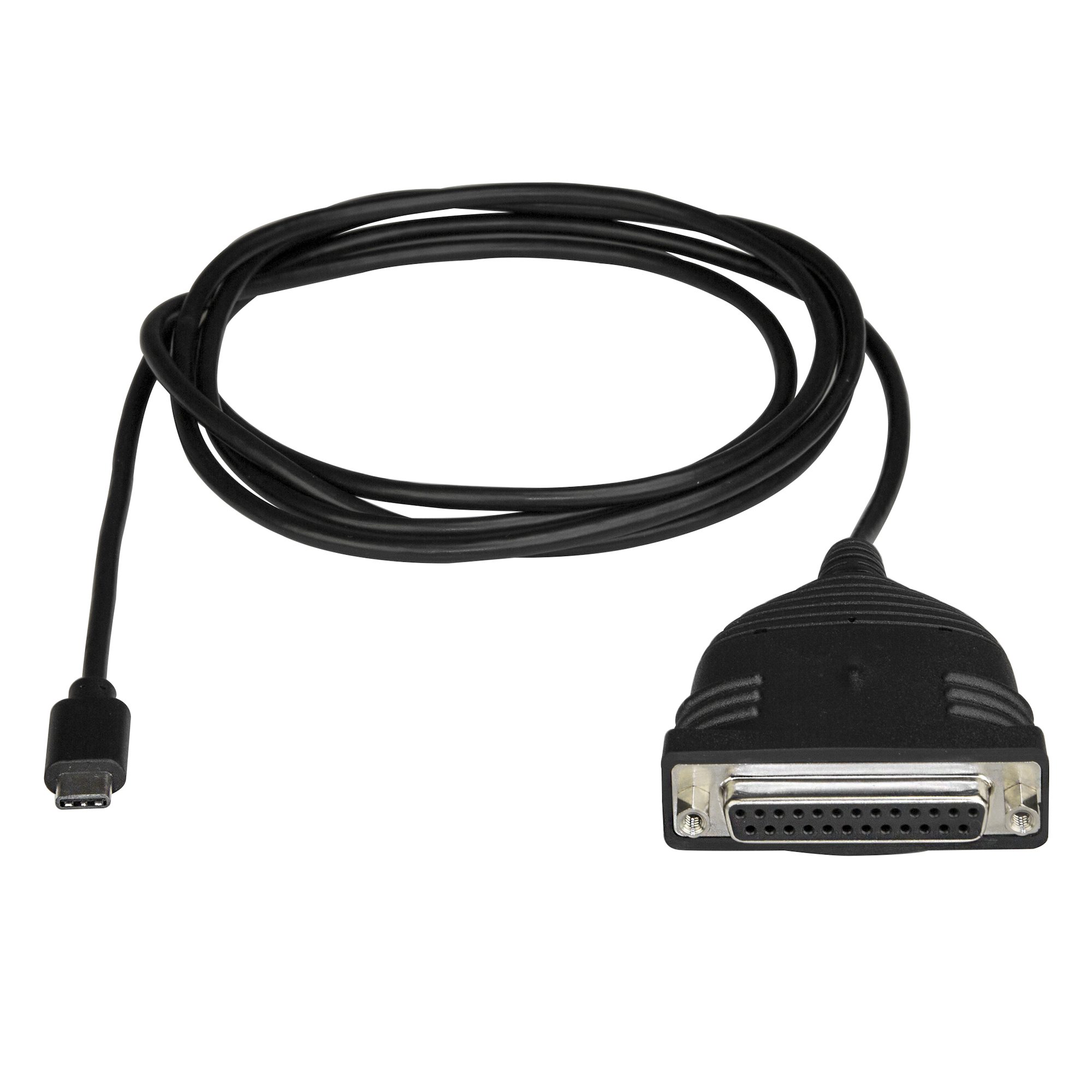 LouiseEvel215 Interfaccia parallela bidirezionale Nera Comunicazione da USB a 25 Pin DB25 Cavo della Stampante parallela Cavo Adattatore Convertitore 