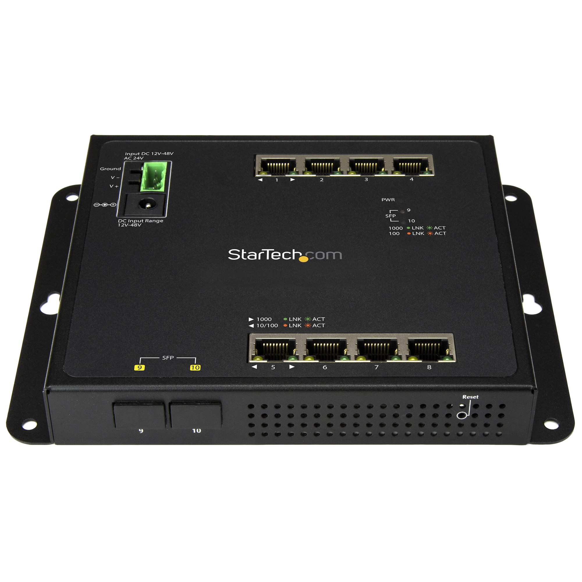 8 port Gigabit switch w/ 2 SFP slots,L2 smart managed AC power embedded rack19 
