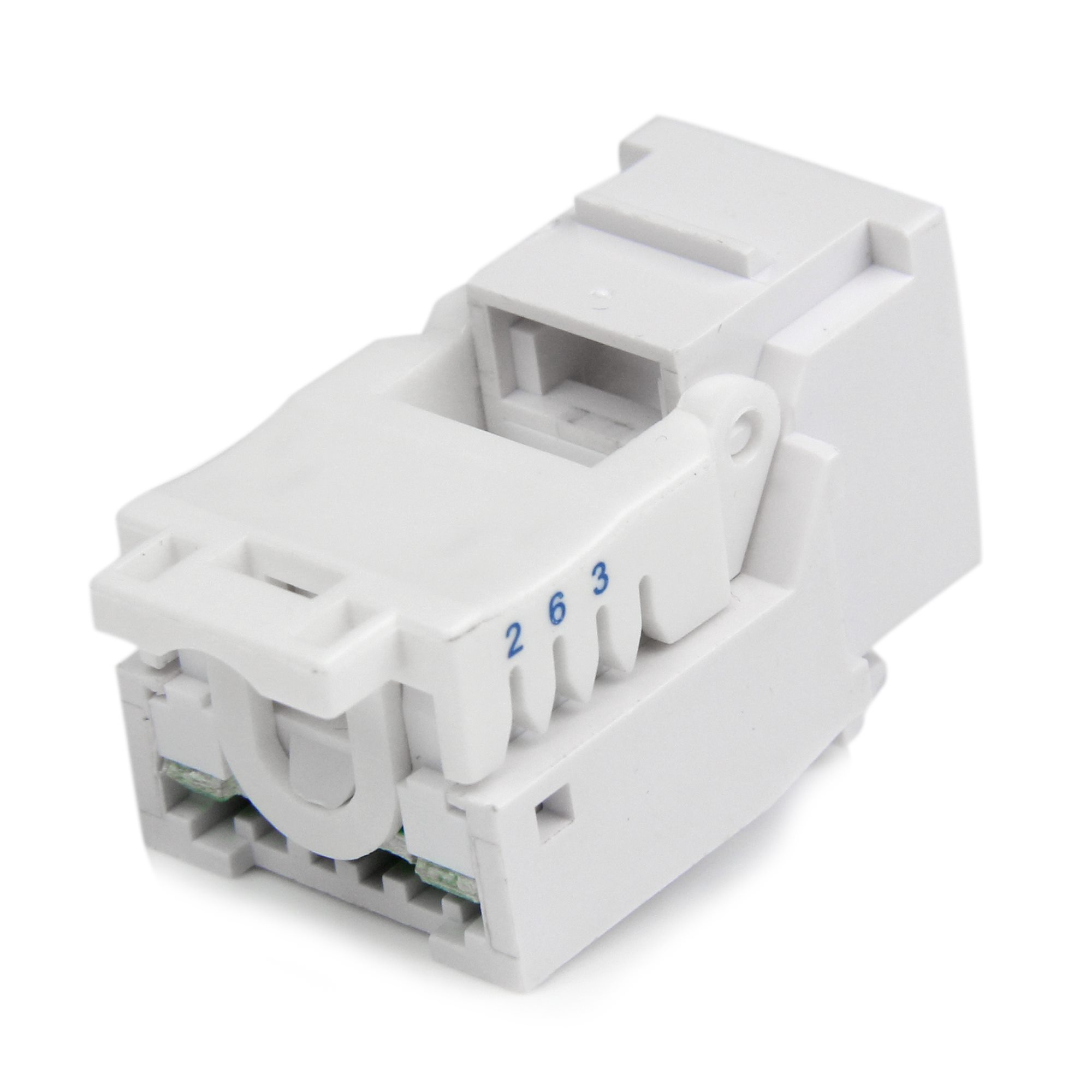 6P6C RJ12 Modular Keystone Jack White Network Wall Jacks & Outlets
