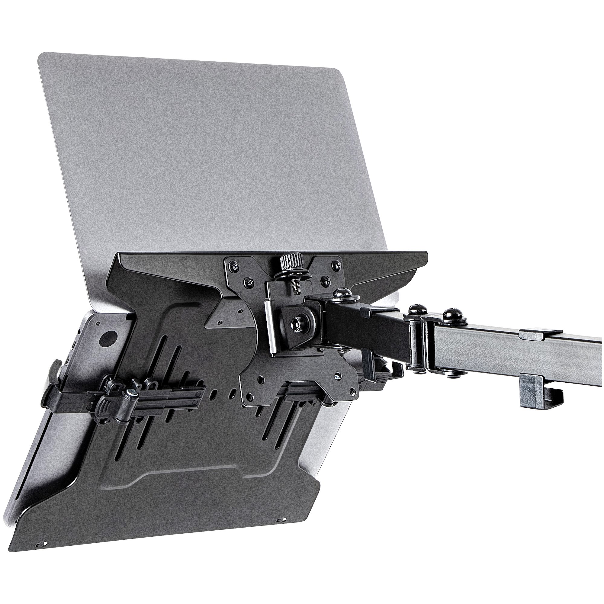 Support pour Ordinateur Portable VESA - Plaque Adaptateur VESA avec  Orifices de montage 75x75/100x100 - Support Ordi Portable - Max 4,5kg -  Plateau