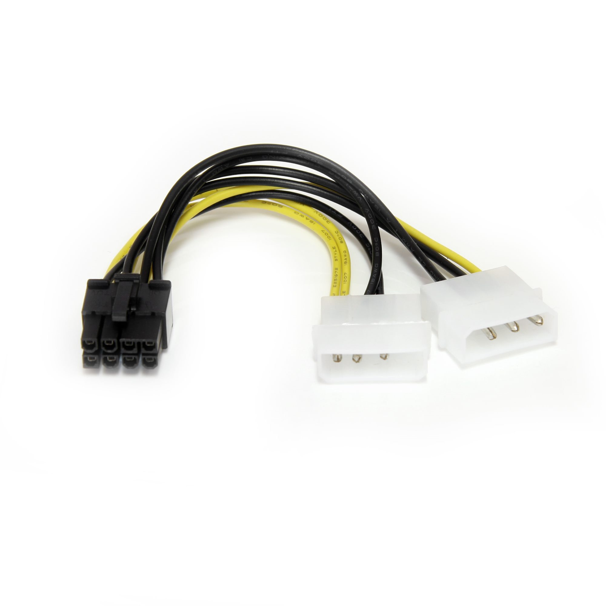 Câble adaptateur d'alimentation LP4 vers carte vidéo Express PCI 8 broches  de 15 cm