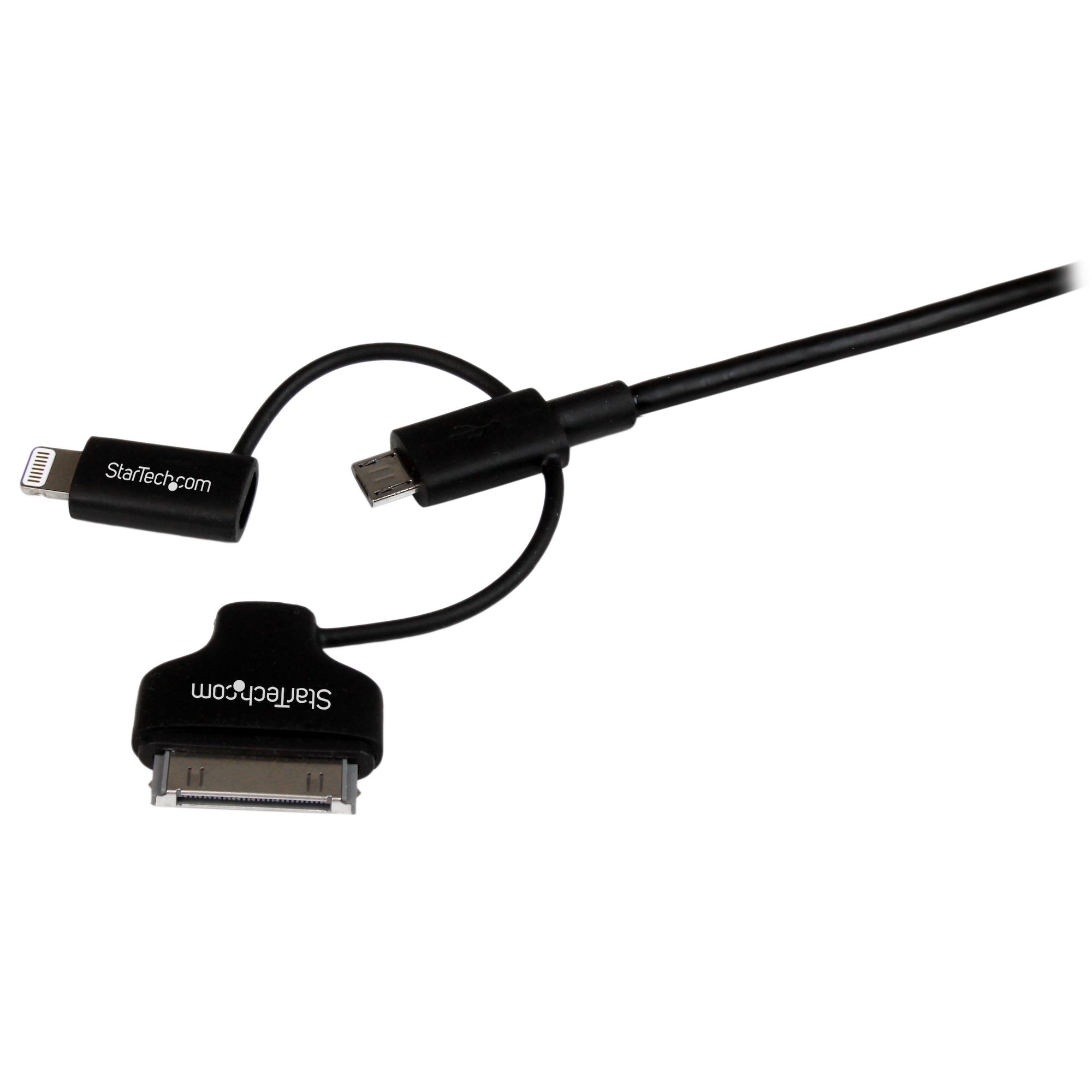 1m Lightning/Dock/Micro USB USB Cable - Cables |