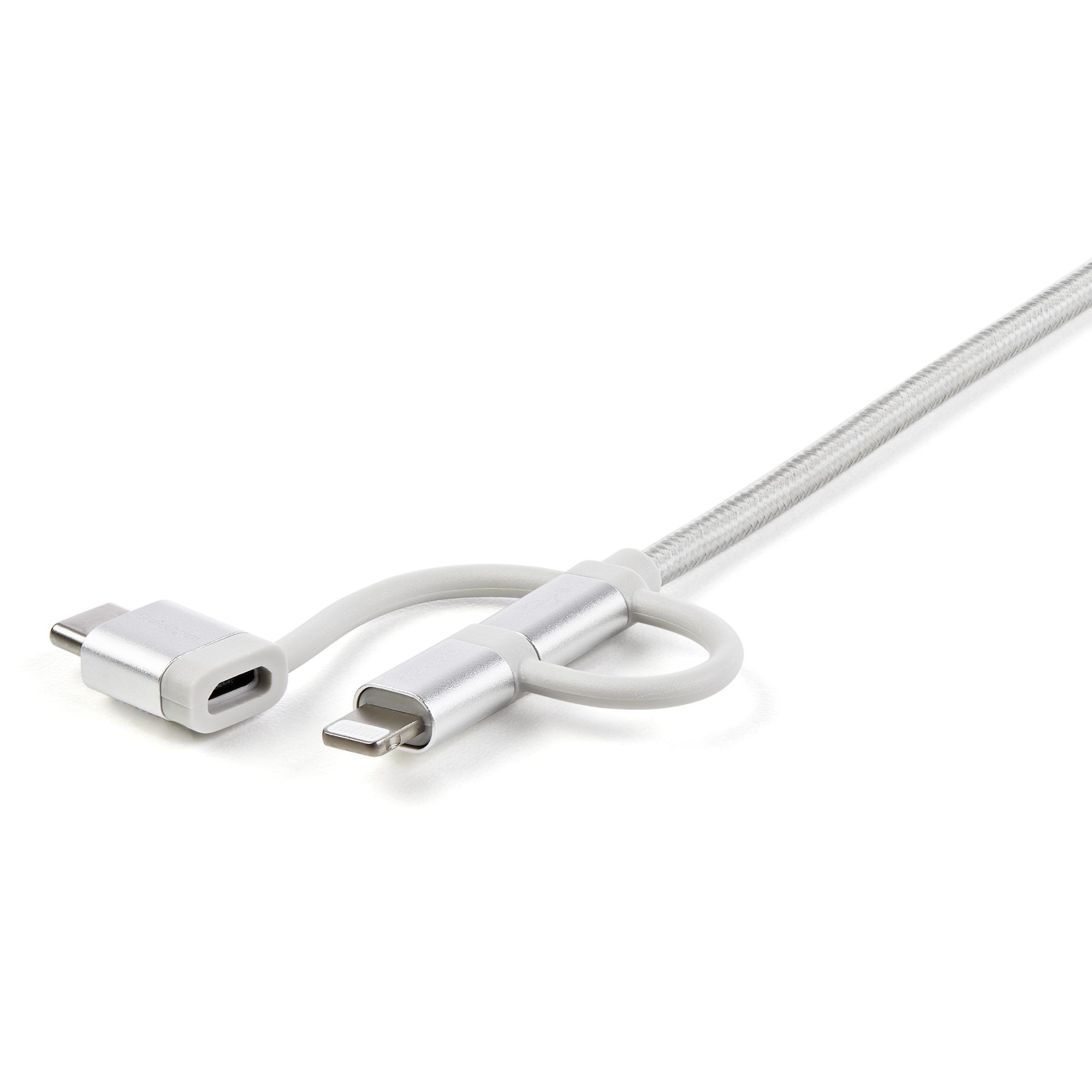 USB-A - Lightning/USB-C/Micro-B変換ケーブル 2m - ライトニング