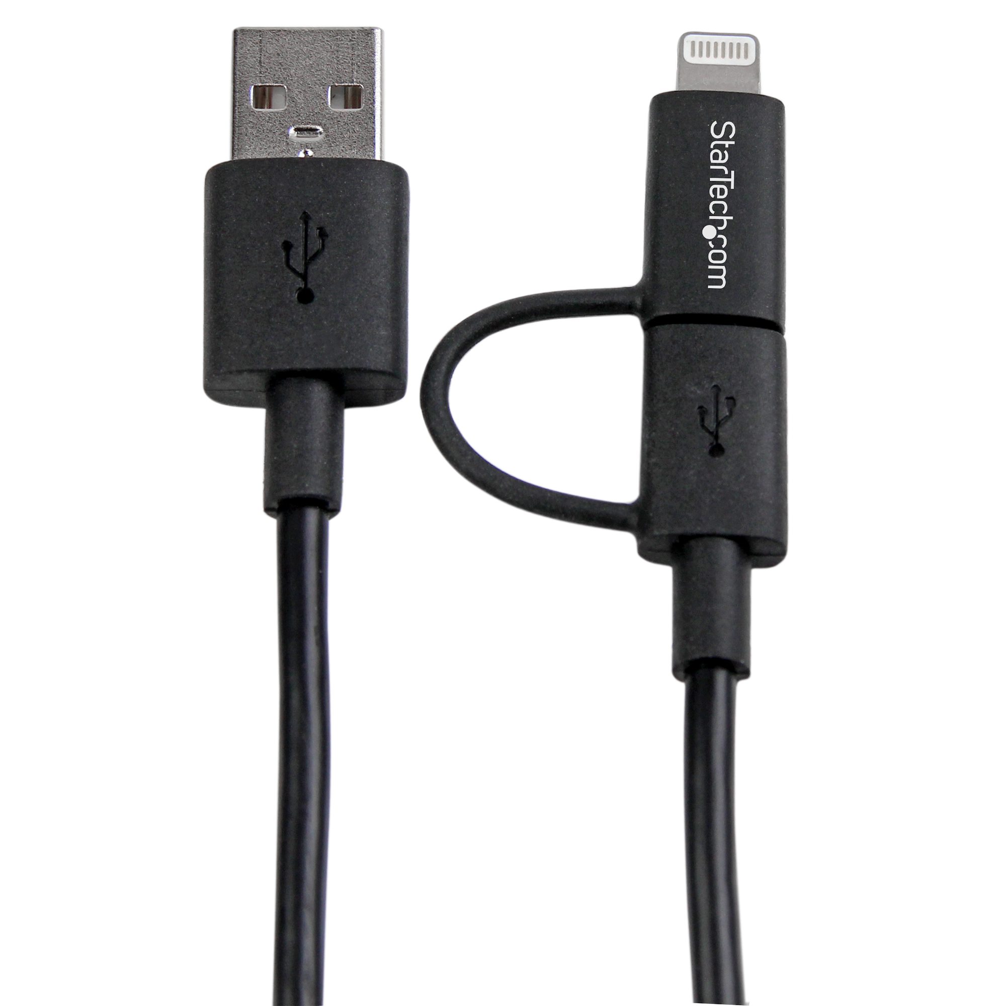 Cable 2 en 1 Lightning + Micro USB para iPhone iPad Android - Tecnopura