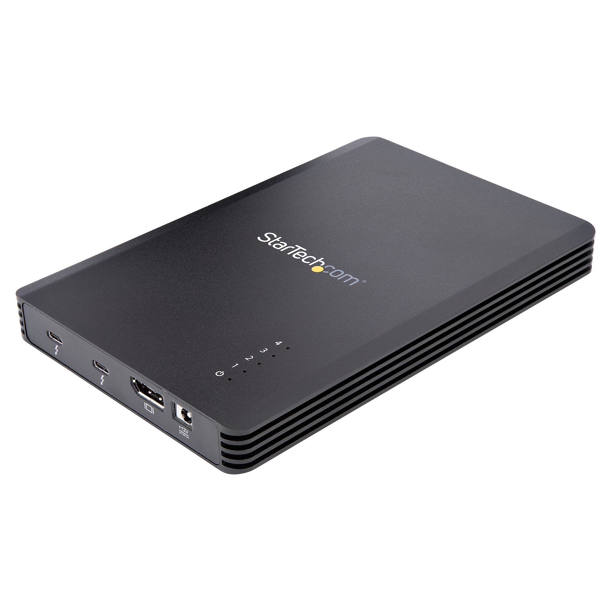 Boîtier SSD M.2 NVMe Thunderbolt 3 à 4 Baies - Boîtier Disque Dur Externe 1  DisplayPort vidéo et 2 Ports TB3 Downstream - Boîtier pour Disque Dur 