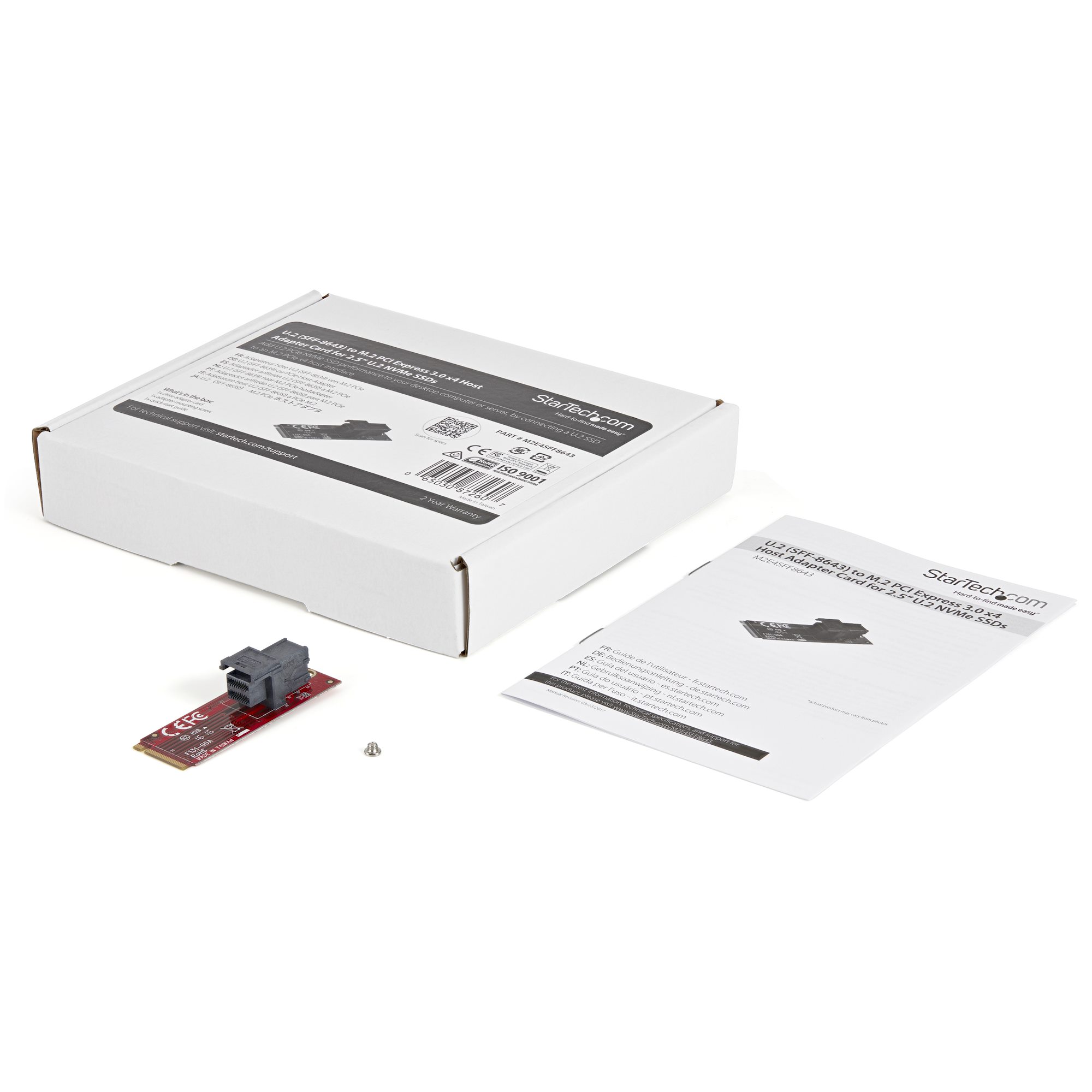 Adaptateur PCIe Vers U.2 (SFF-8643) Pour SSD NVMe - Compatible SSD Intel 750, Slot PCIe X4