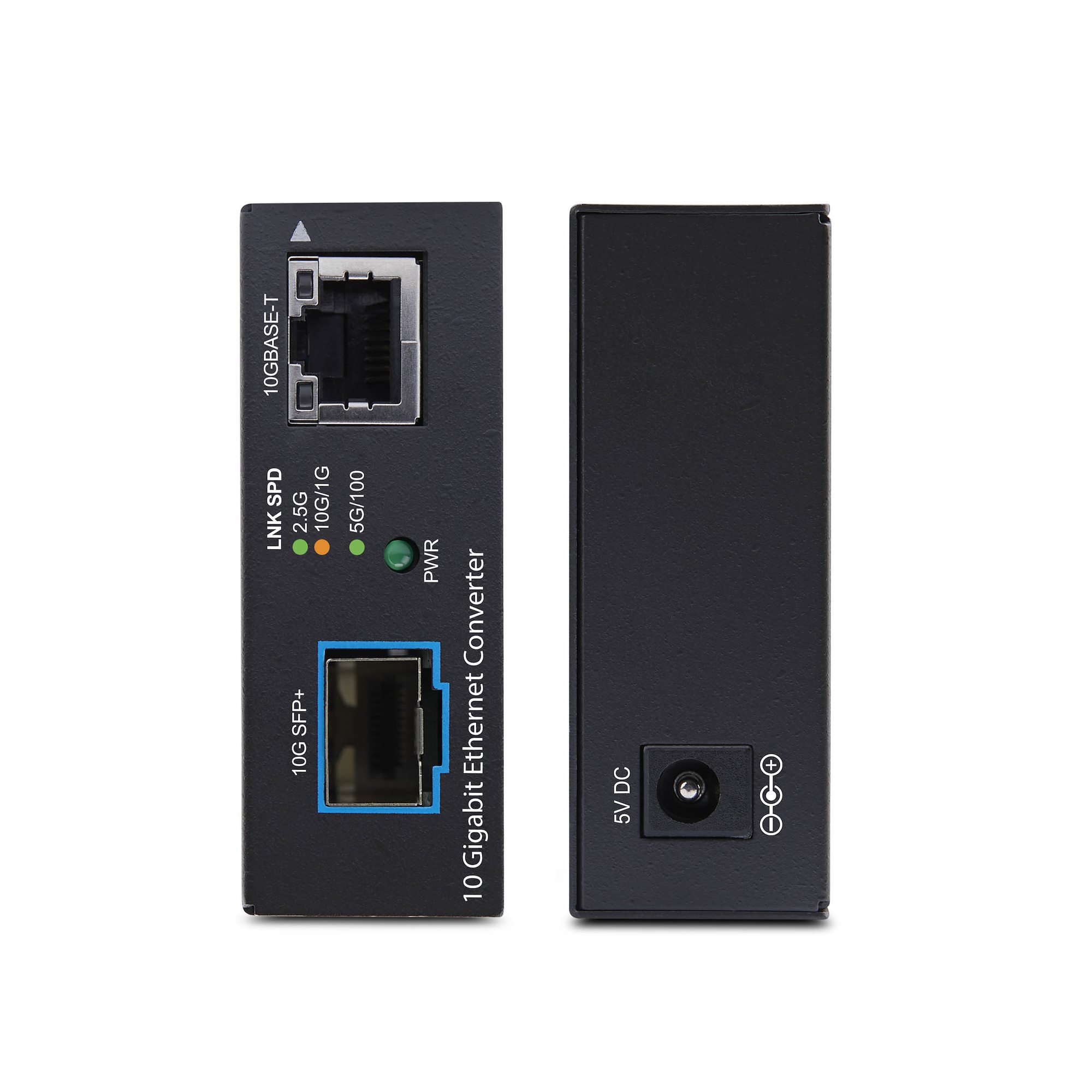 10GbE SFP+トランシーバーを使用した、10GBASE-T銅線ネットワークと 