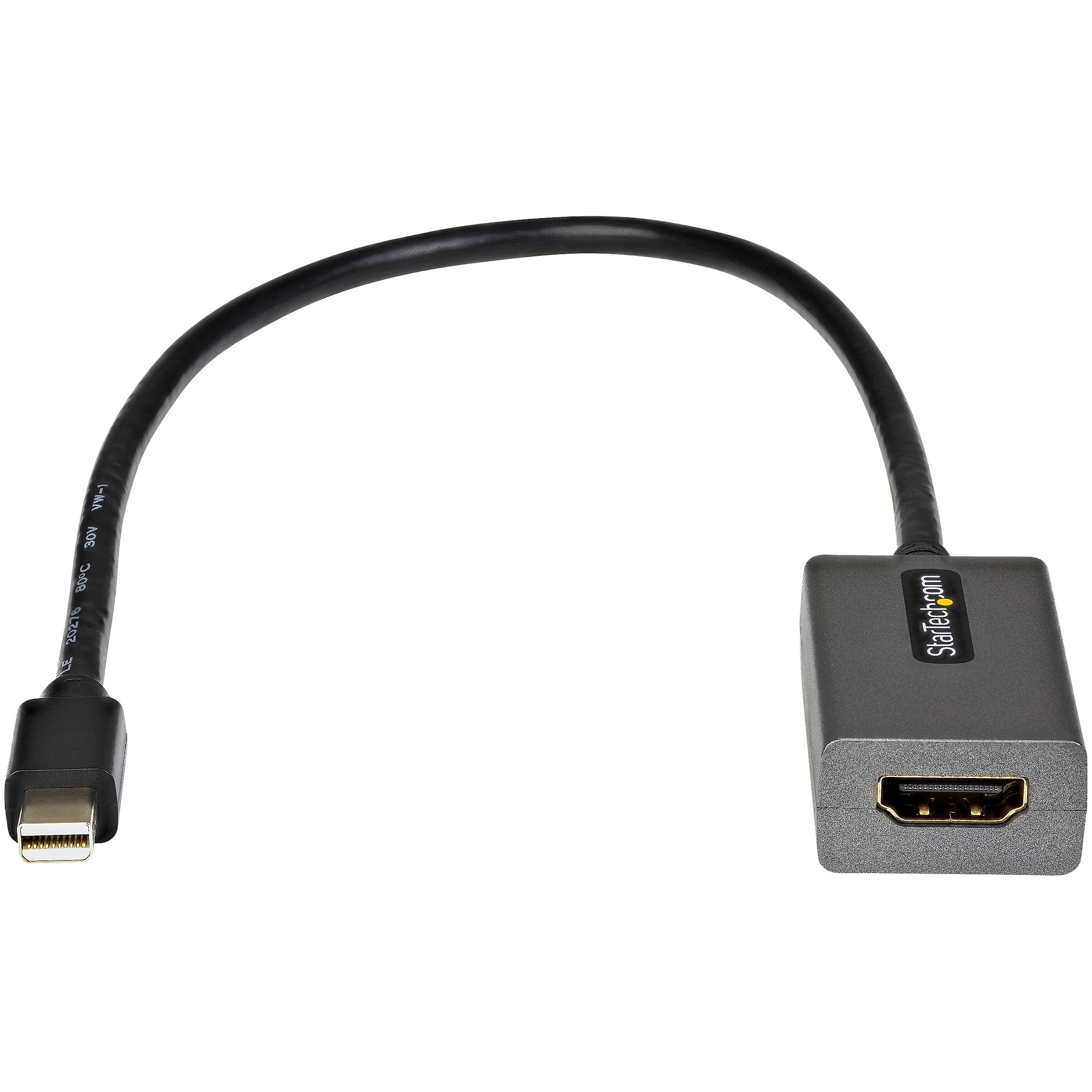 ディスプレイ変換ケーブル／13cm／Mini DisplayPort 1.2 -  HDMI／1080p／パッシブ変換／mDPオス・HDMIメス／MDP2HDMIのアップグレード製品