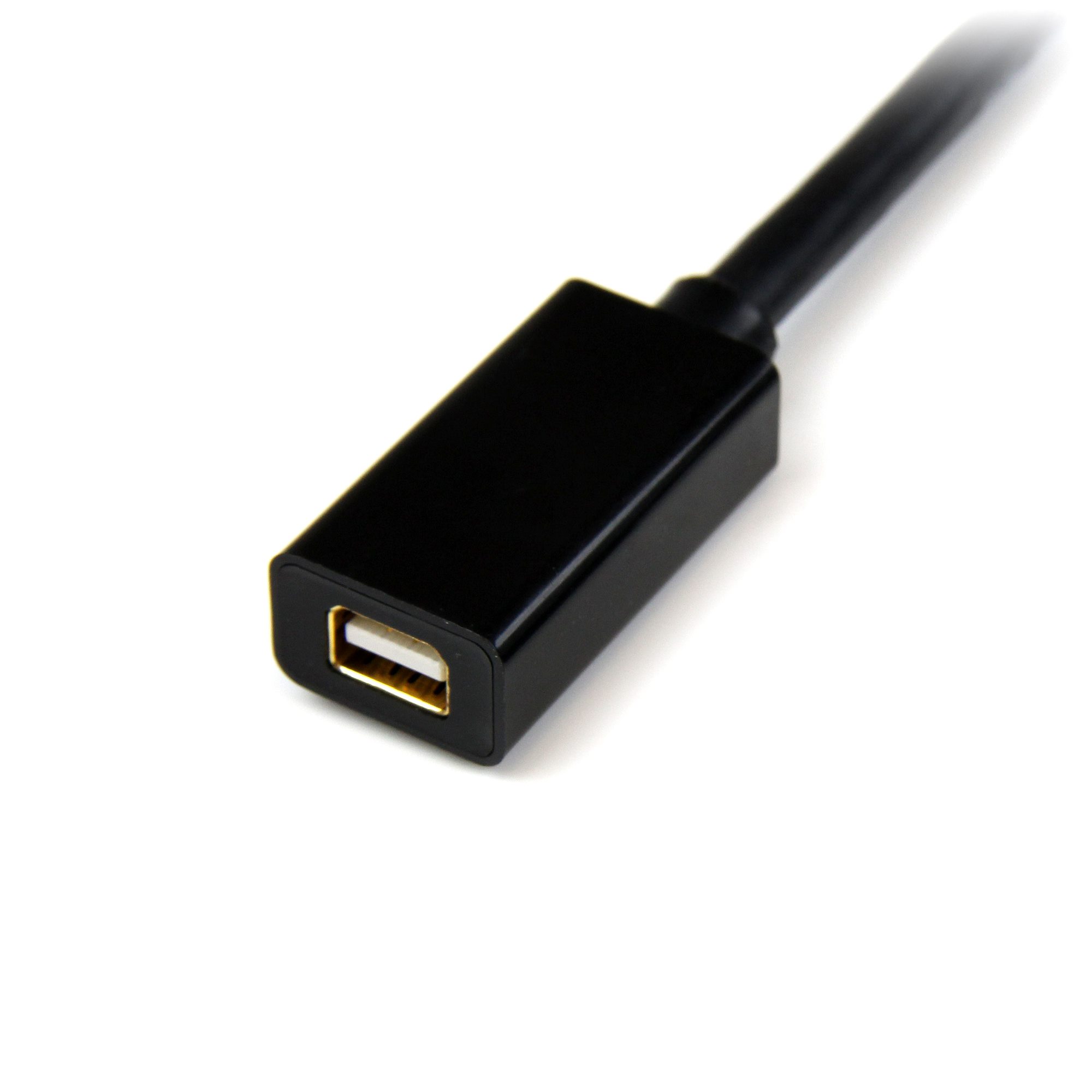 Mini DisplayPort 1.2 延長ケーブル／1.8ｍ／4K60Hz／Thunderbolt 2ポート互換／21.6Gbps  HBR2／mDPオス - mDPメス／ブラック／ミニディスプレイポート／モニターケーブル