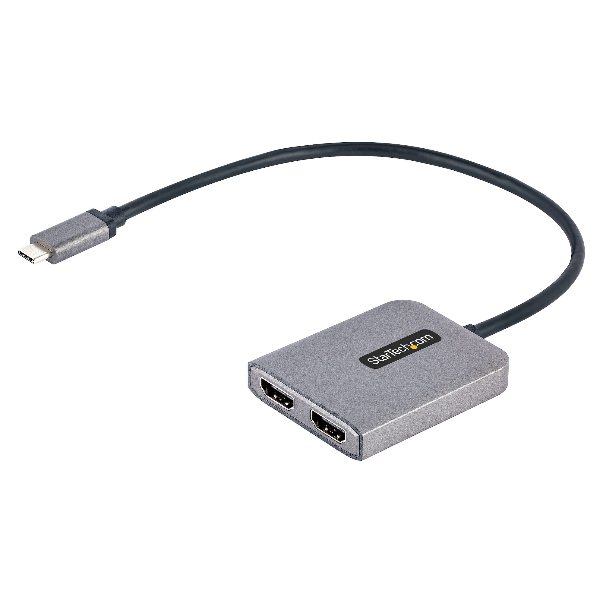 Adaptateur USB-C vers Double HDMI, Hub USB Type-C Multi-Moniteur MST,  Double Écran HDMI 4K 60Hz pour Ordinateur Portable Extender / Splitter,  HDR