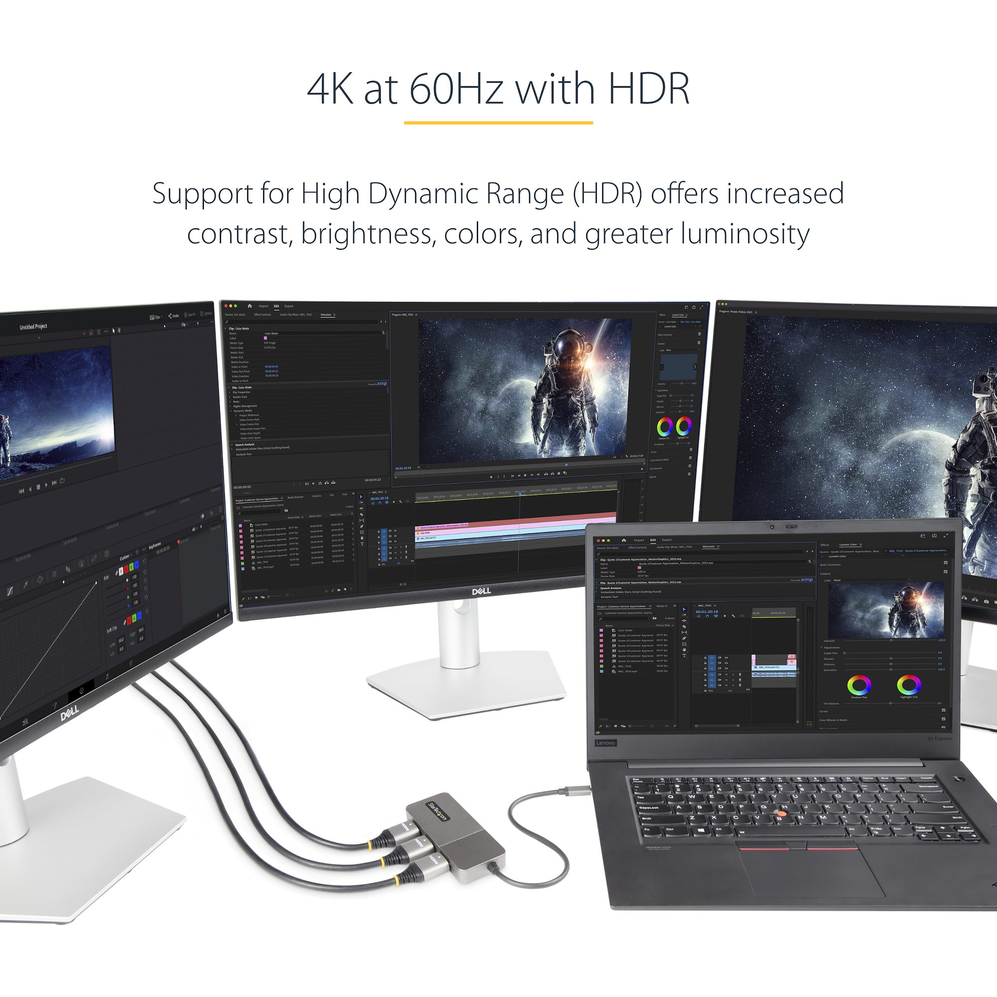 StarTech.com - Adaptador USB-C a HDMI Doble - Hub MST USB Tipo C - Divisor  Extensor de Monitor HDMI 4K 60Hz para Portátil - HDR