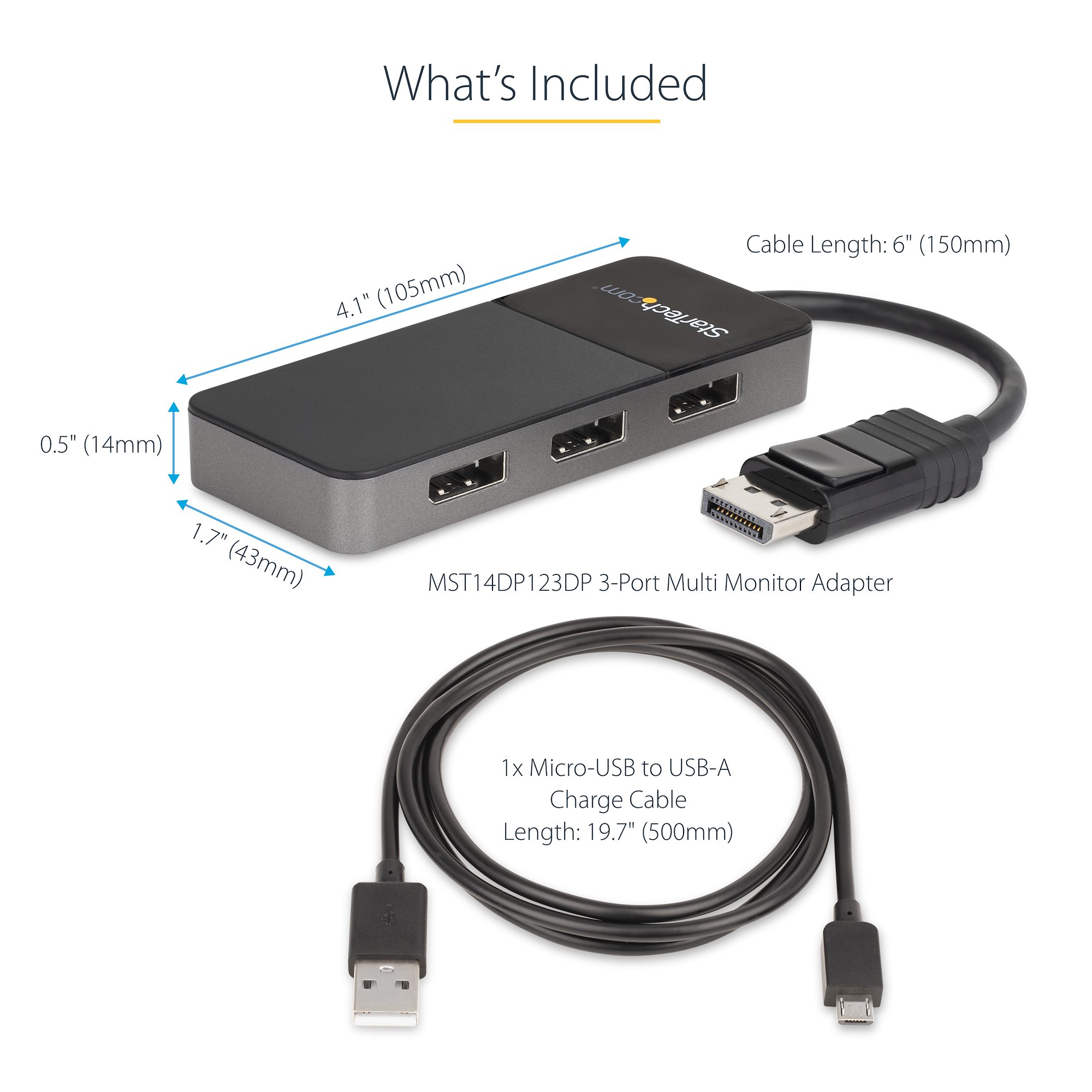 mDP to 3x HDMI Multi Monitor Adapter/MST - DisplayPort & Mini DisplayPort  Adapters, Display & Video Adapters