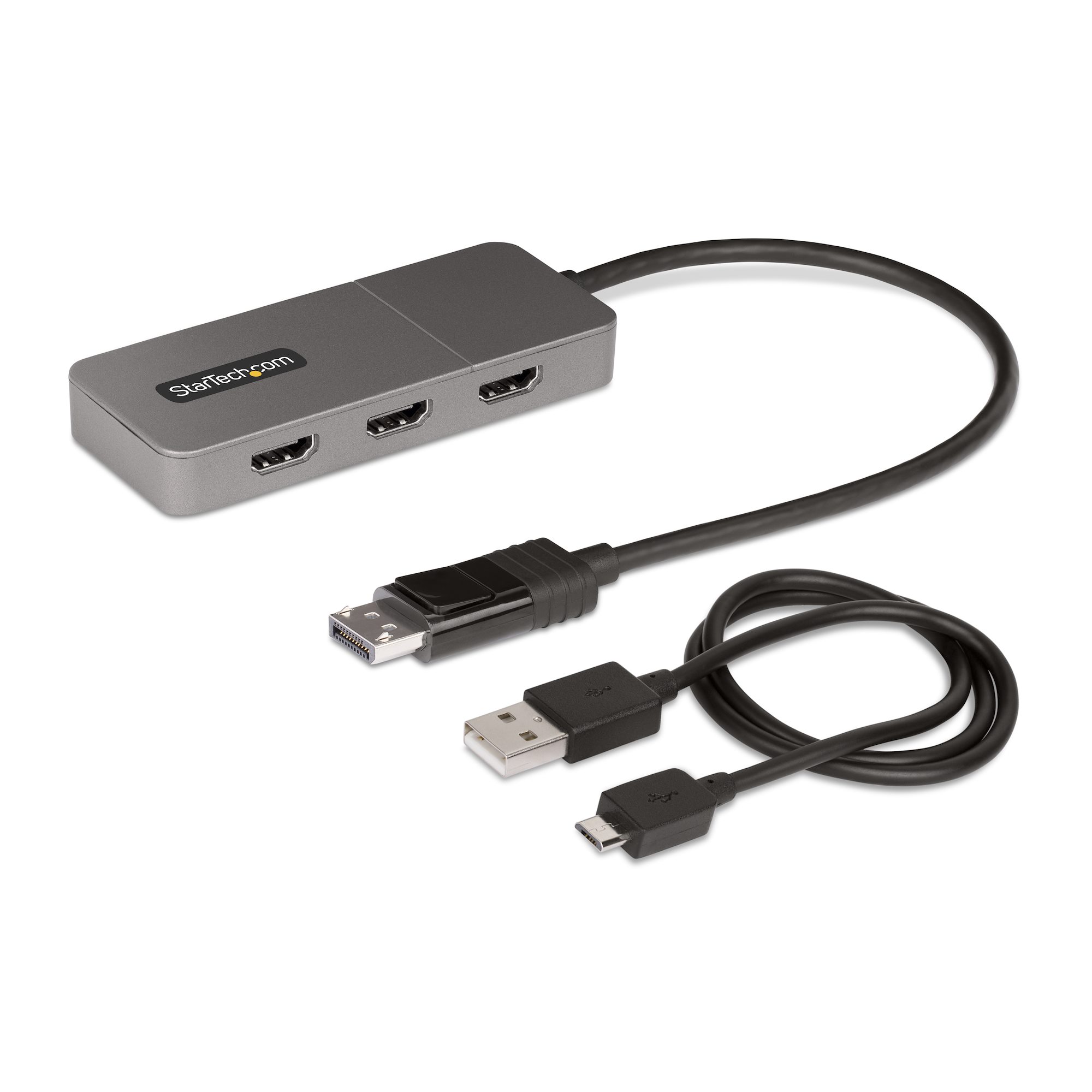 StarTech.com Adaptador USB a HDMI Doble - Hub MST USB Tipo C - Divisor Multiplicador  HDMI Doble 4K 30Hz - HDR - con Cable Incorporado Extra Largo - Solamente  para Windows