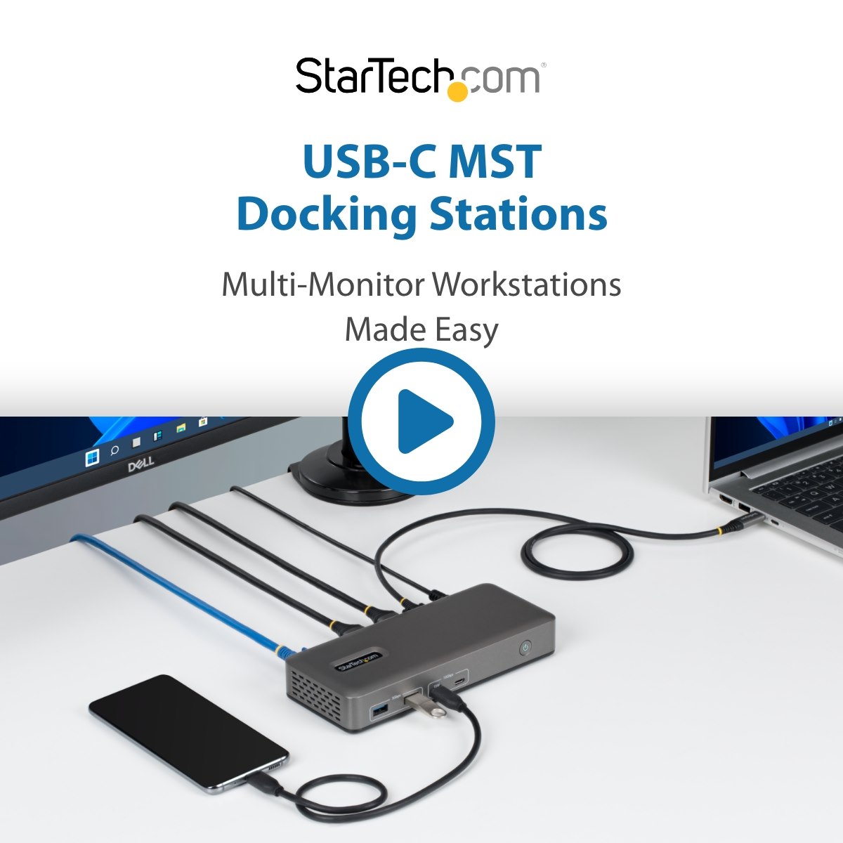 ドッキングステーション／USB-C接続／2画面／4K60Hz HDMI／100W PD／2x