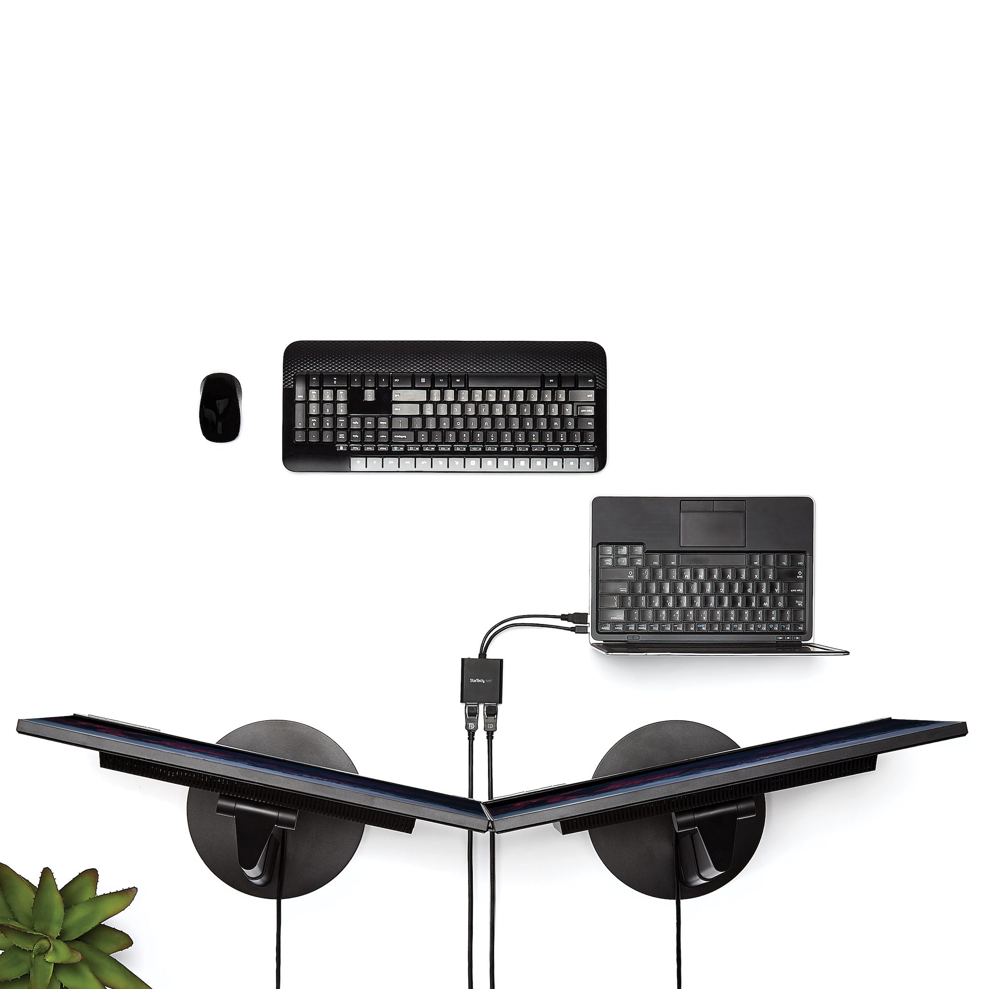 Mini DisplayPort 1.2 - 2x DisplayPort 1.2変換アダプター／デュアル