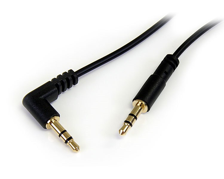 3.5mm to Right Angle Stereo Audio Cable - Audio Cables and Adapters