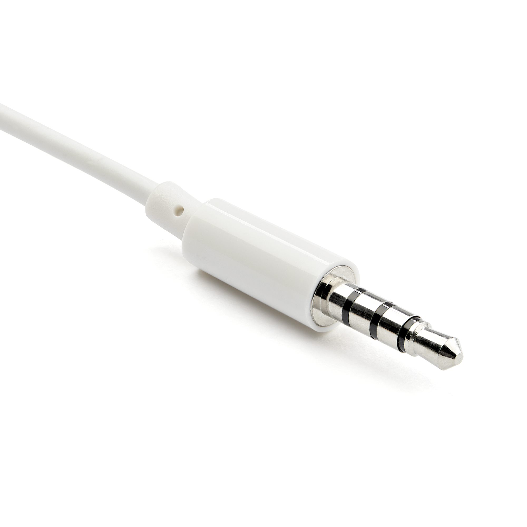 Cable alargador Jack 3.5 mm con microfono 4 pines 2 M Blanco