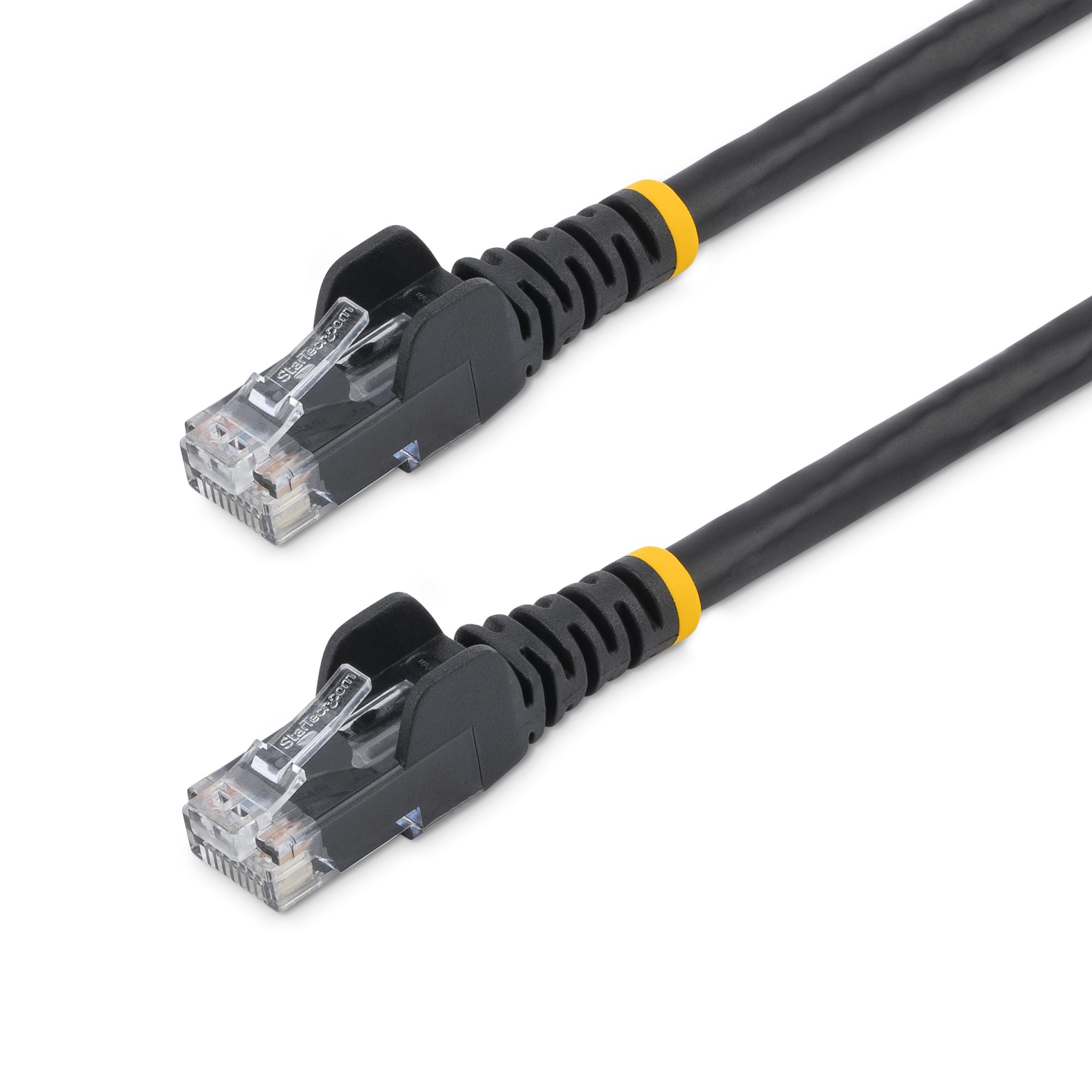 15 Ft Cat6 UTP Ethernet Network Non Booted Cable Black Patch Cables 10 Pack