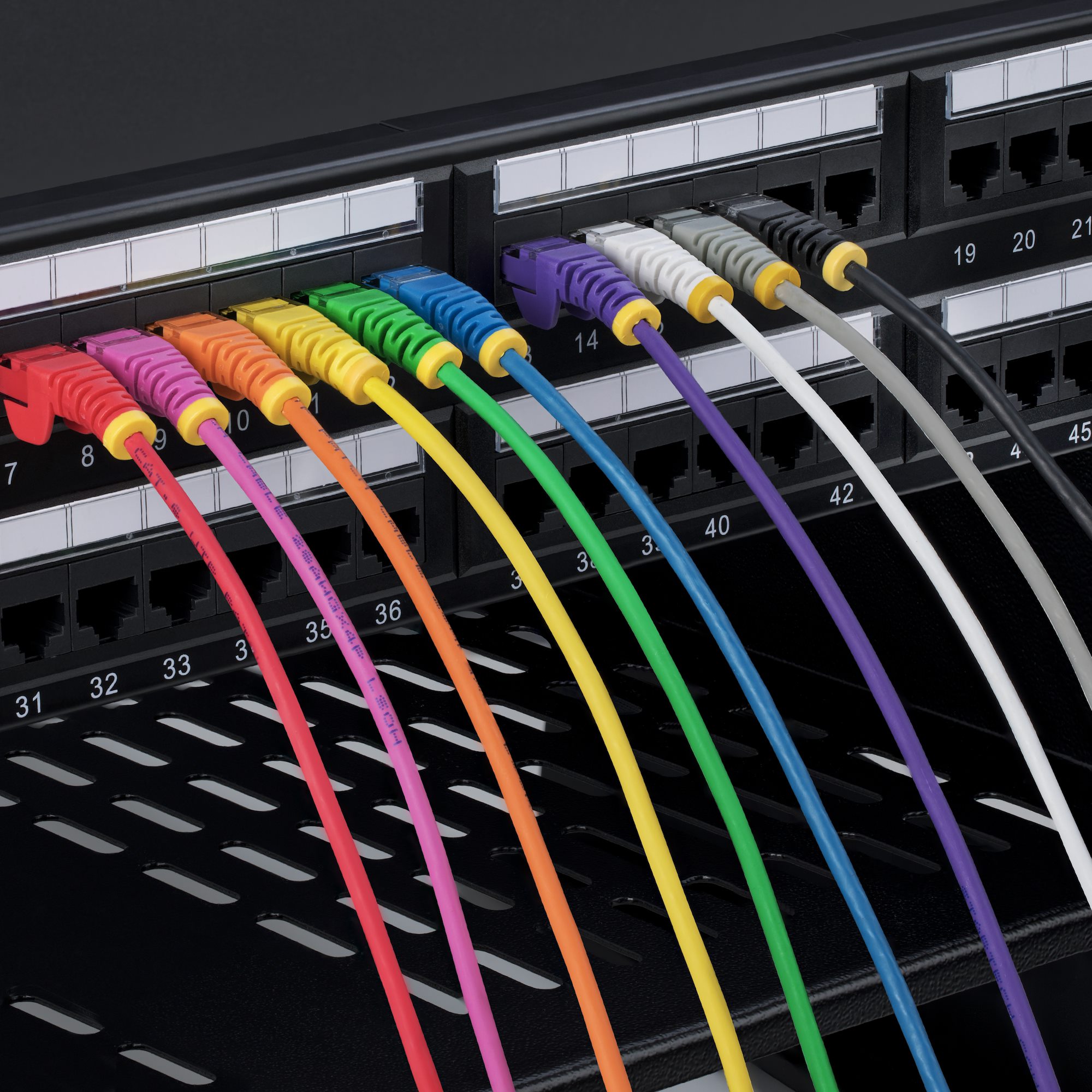10 Cavi Di Rete Piatti Cat.7 1m – 10GB/s, Sottili, RJ45, Per Router, PC, Console, Blu