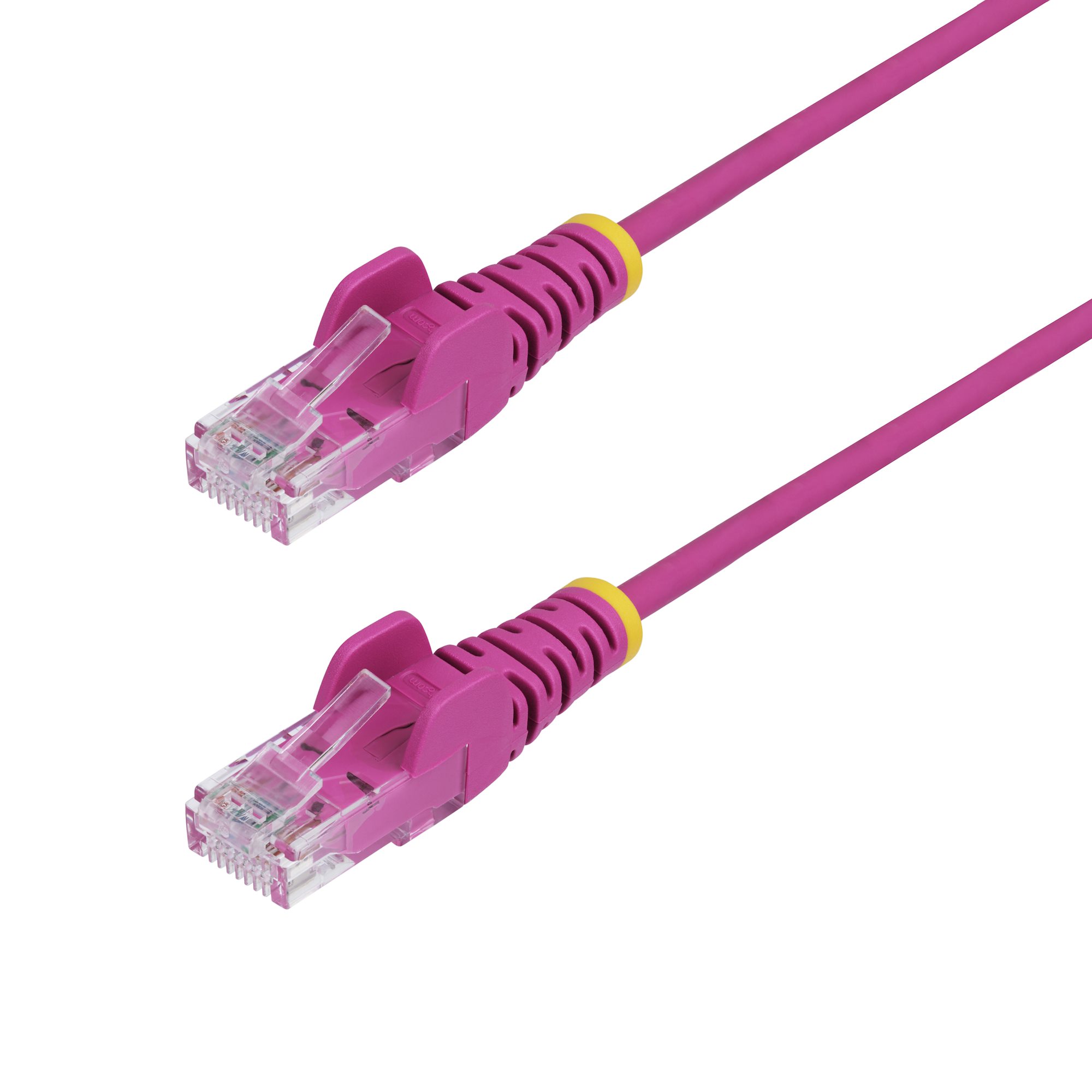 10ft Pink Slim CAT6 Ethernet Cable, Snagless, 100W PoE, UTP