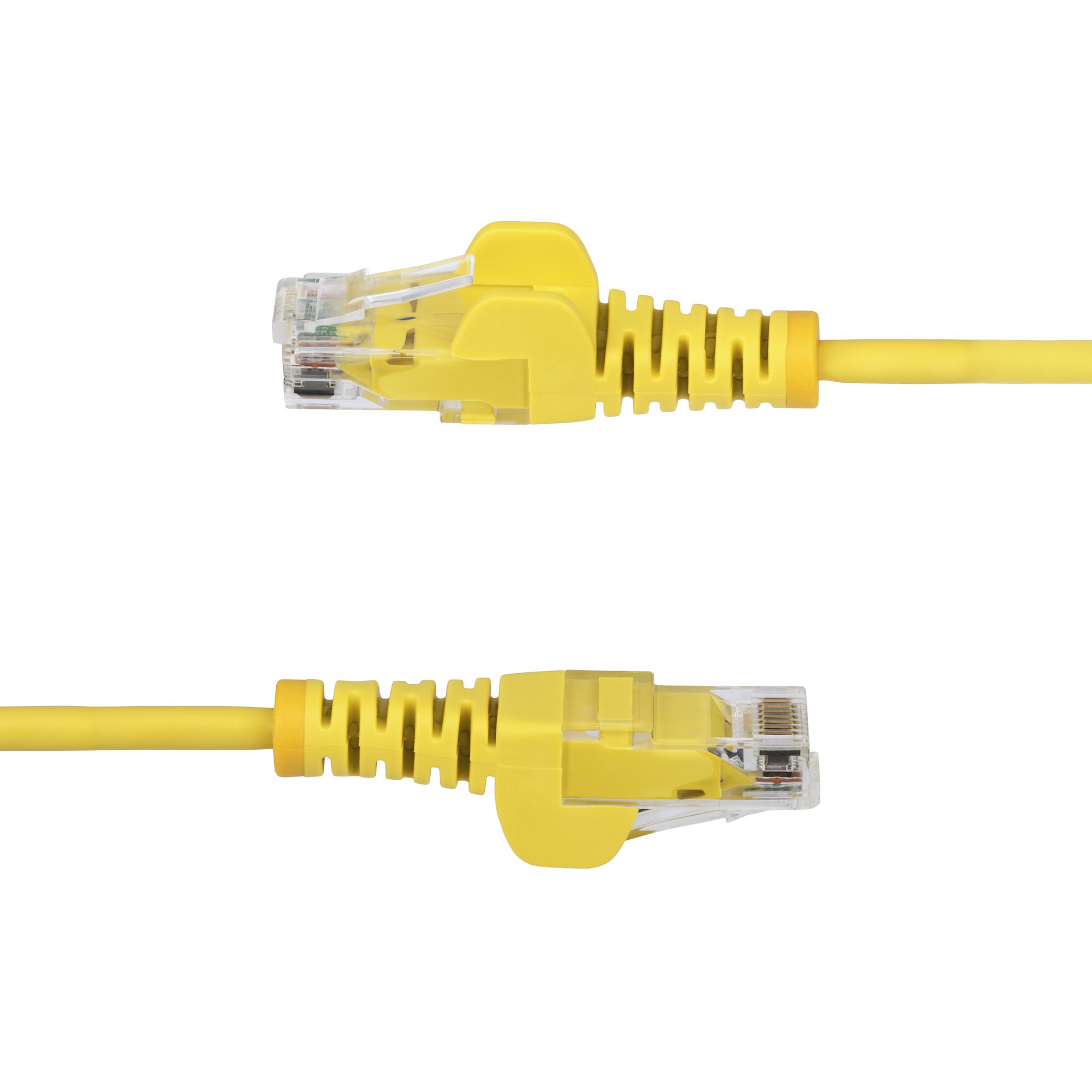 CAT6 LANケーブル／スリム／15m／イエロー／100W PoE／スナッグレス
