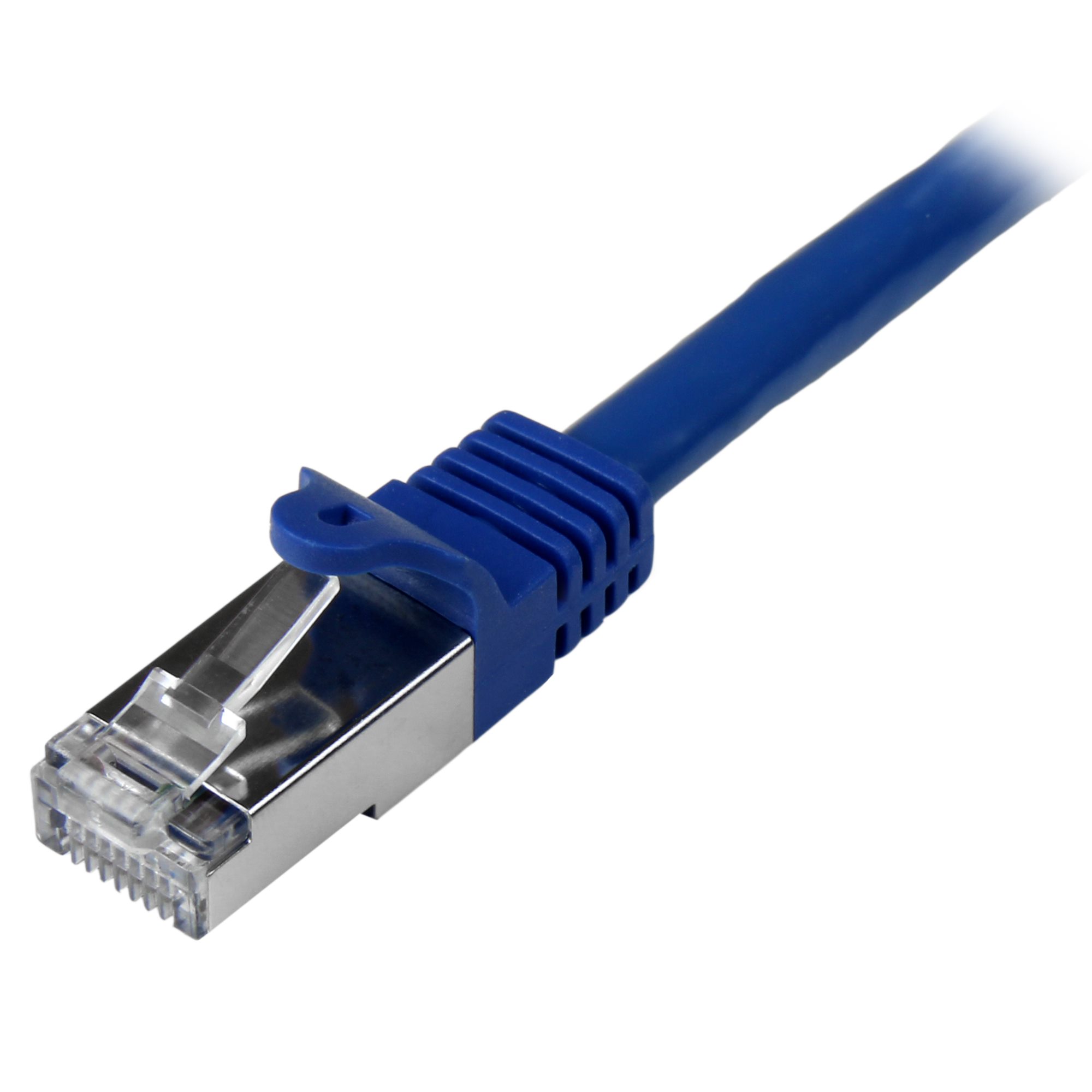 カテゴリ6 LANケーブル　0.5m　ブルー　S/FTP（2重シールドツイストペア）ケーブル